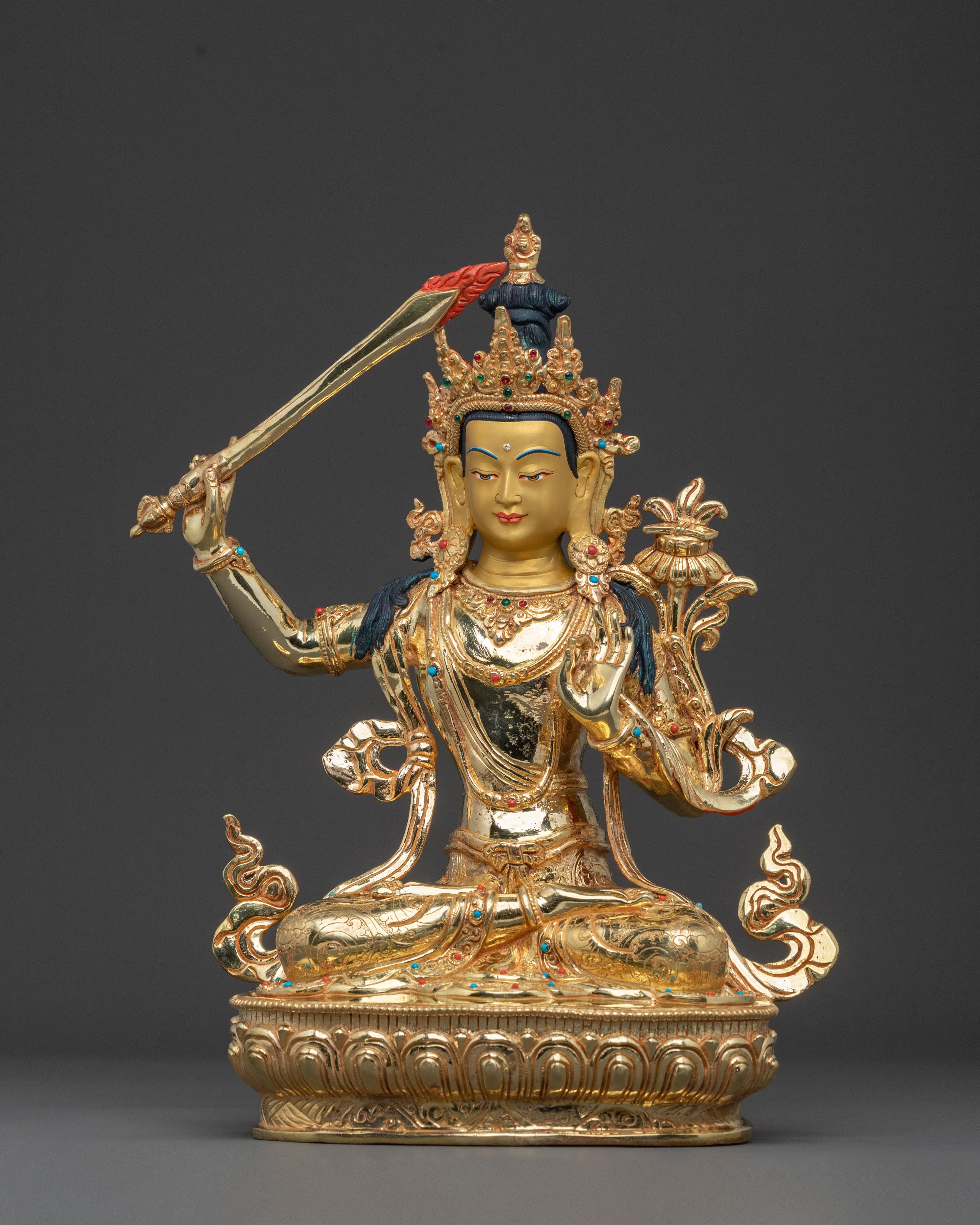 Manjushri Himalayan Statue | Sacred Bodhisattva of Wisdom
