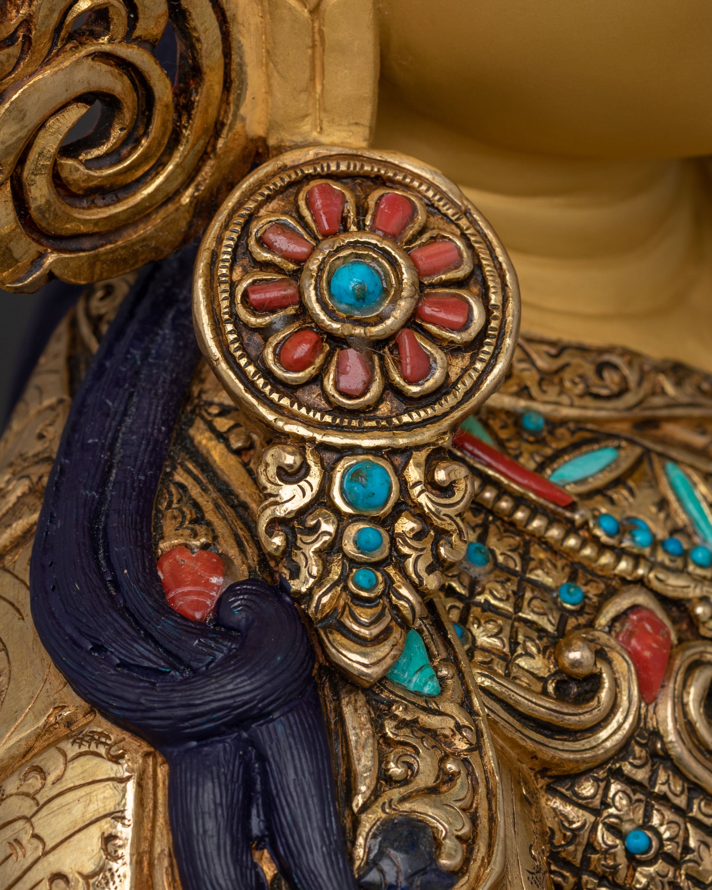 Sacred Enlightened Padmasambhava Guru Statue for Spiritual Altars