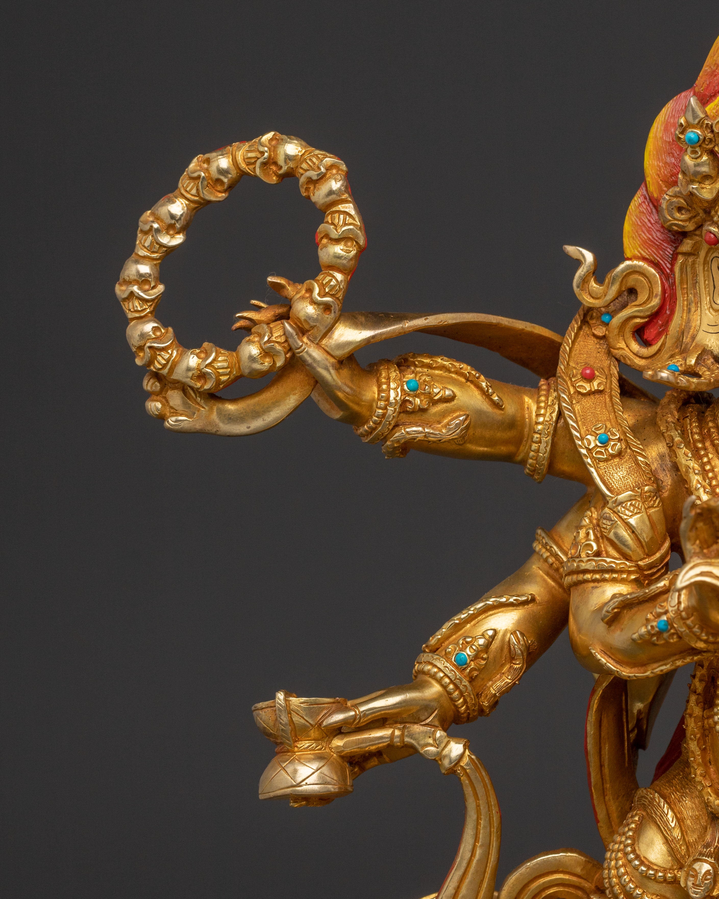 Six Armed Mahakala Traditional Statue | Sacred Icon