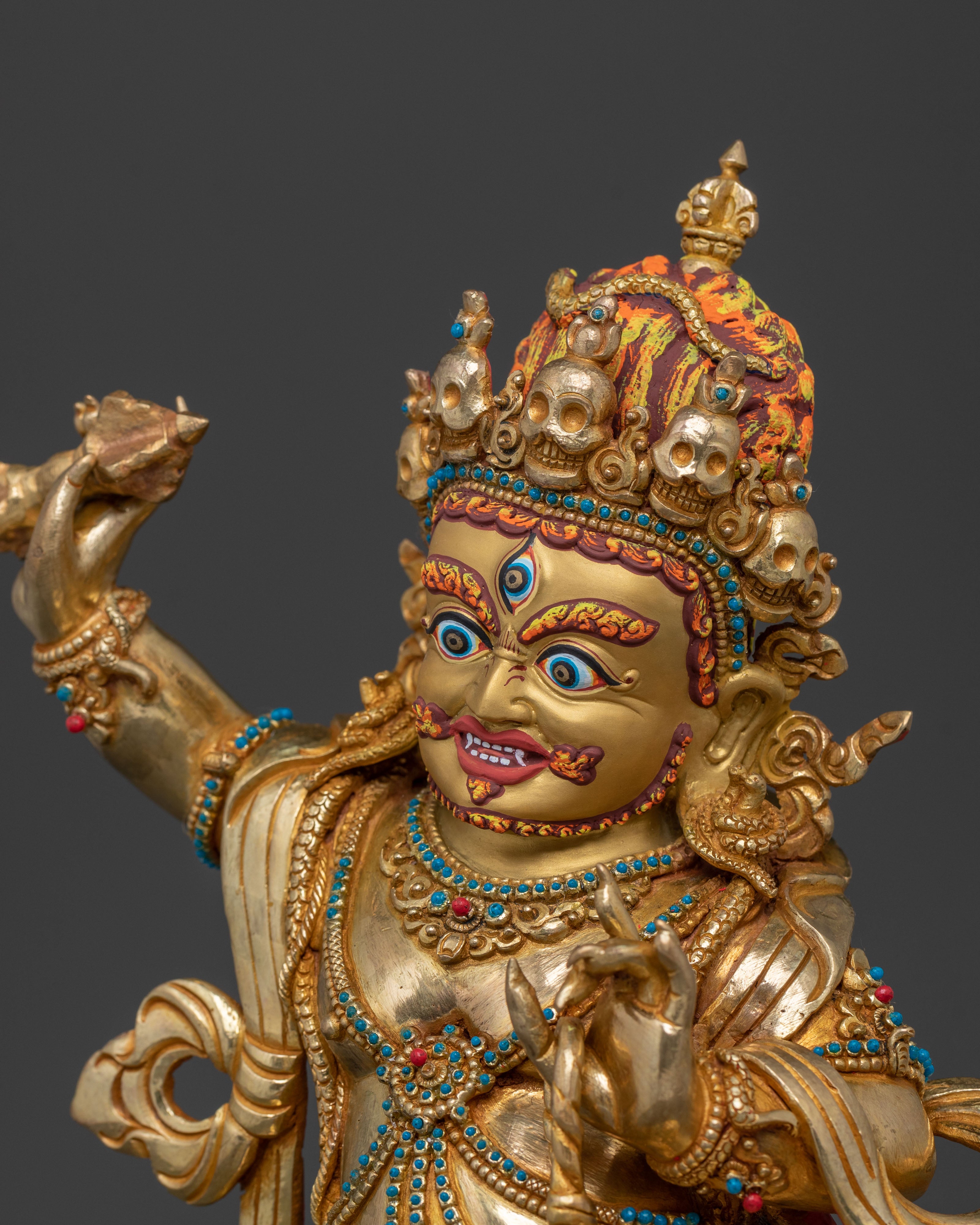 Vajrapani Golden Statue | Indomitable Guardian