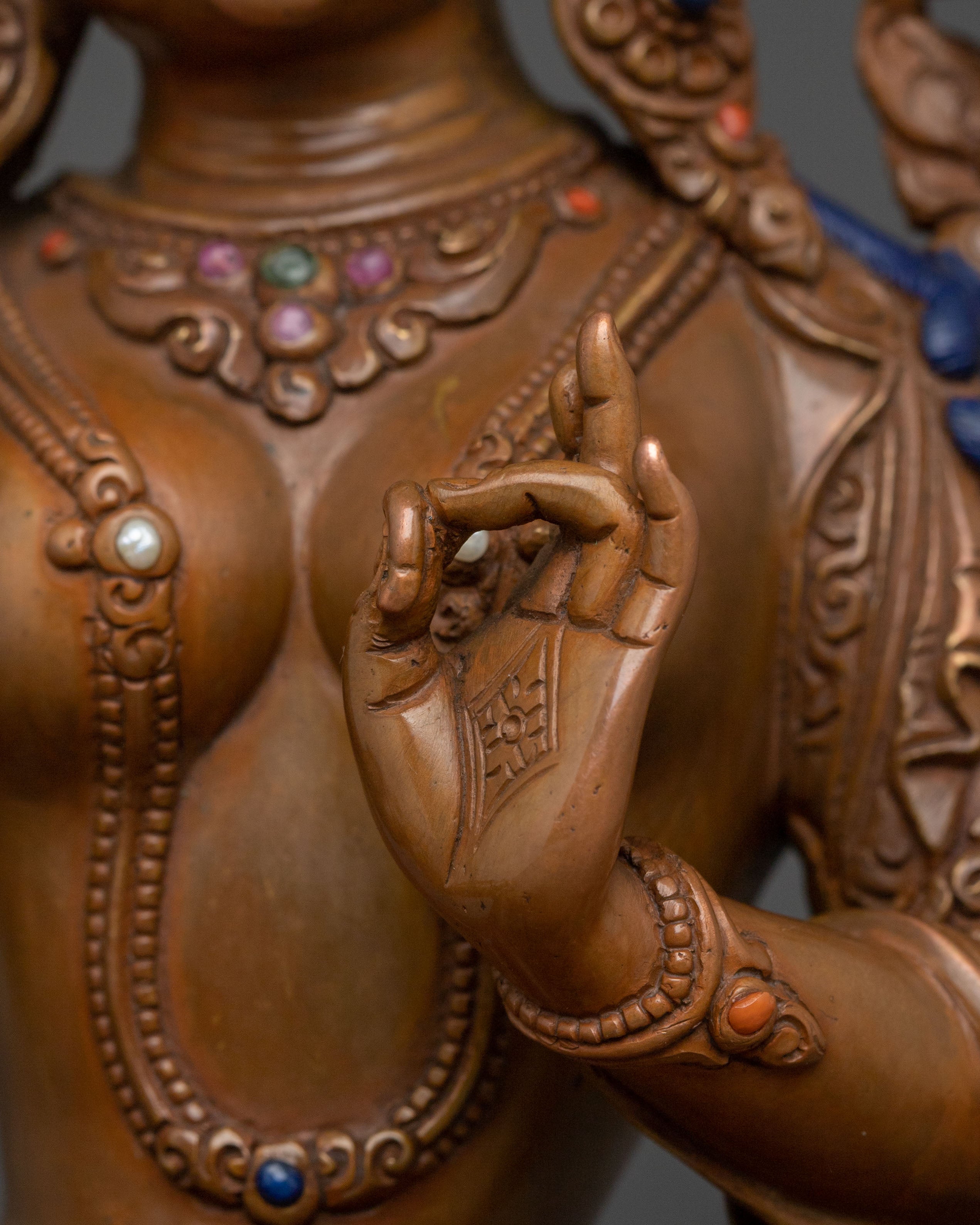 Tibetan Buddhism Green Tara Figurine | Altar Home Decor