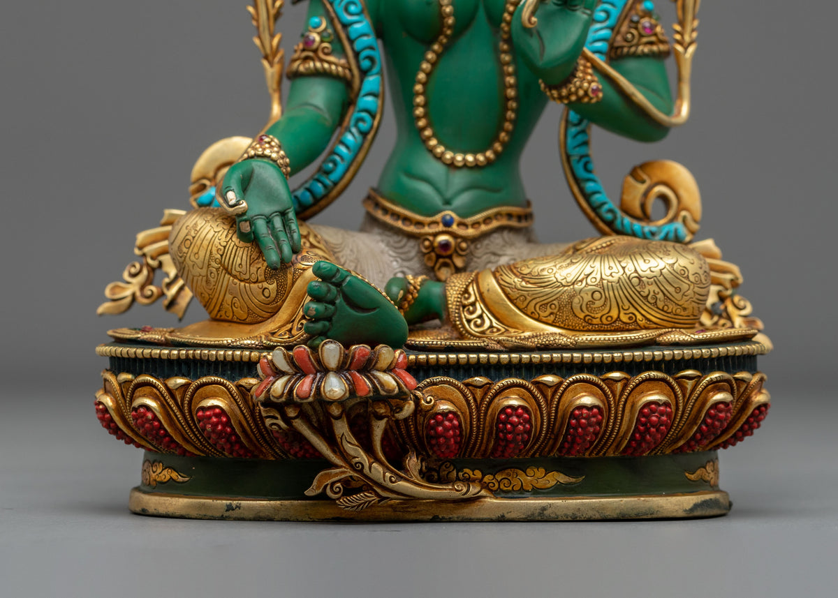 Shyamatara Copper Sculpture | Tibetan Guardian Figurine