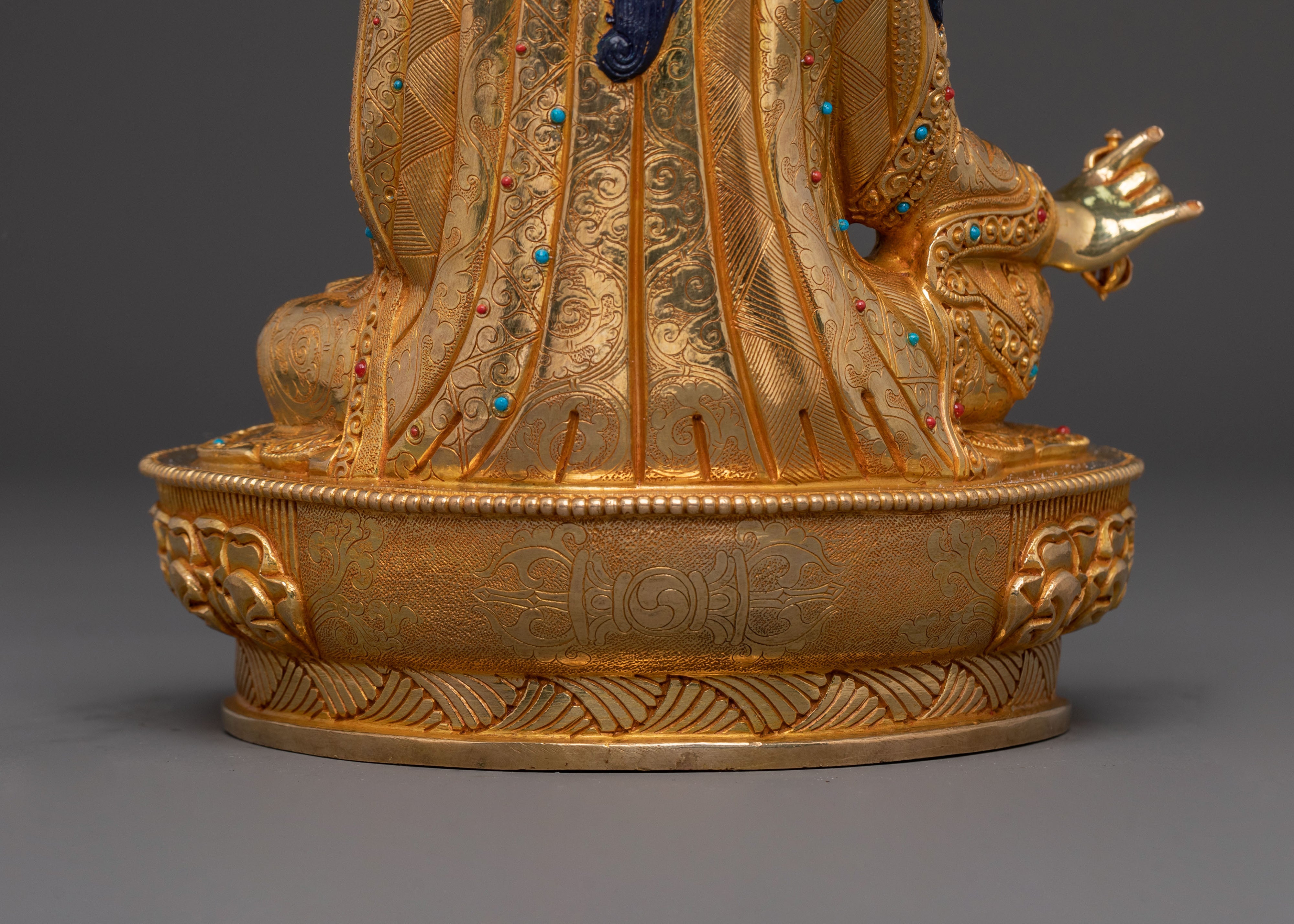 Guru Rinpoche: 24K Gold Gilded Spiritual Figure