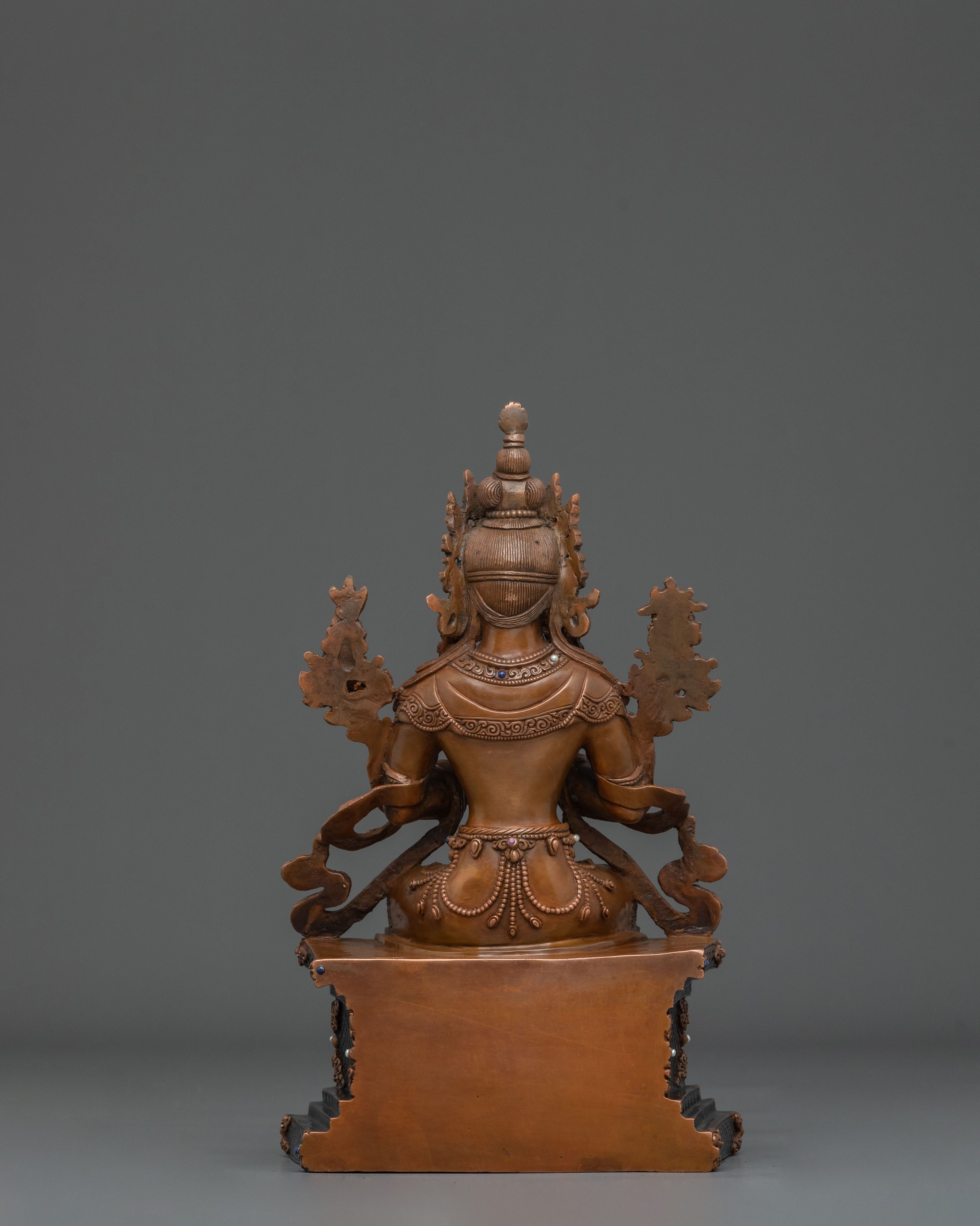 Future Buddha Maitreya Oxidized Statue