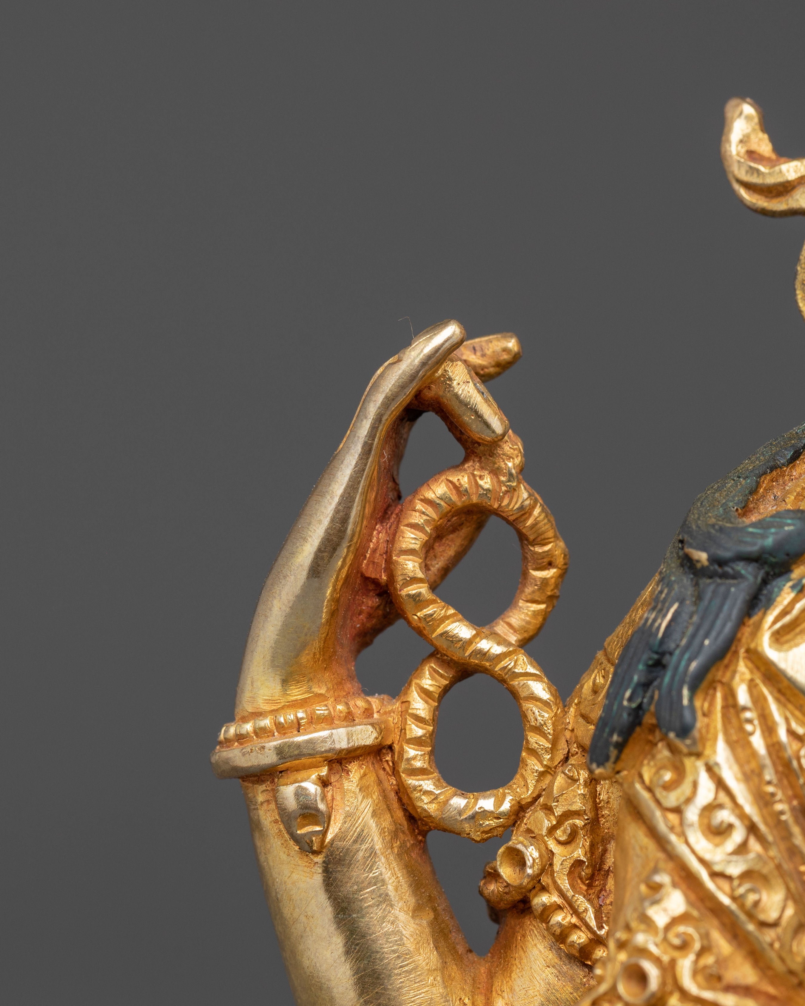 Handmade Chenrezig Golden Statue of Compassion