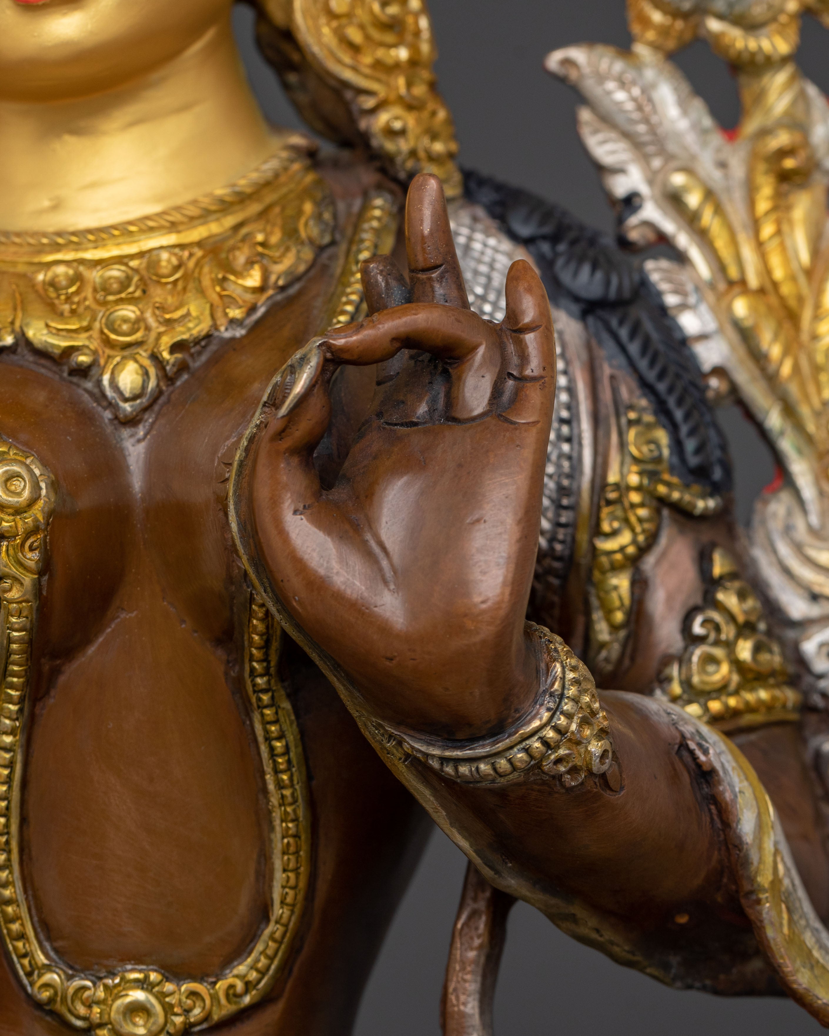 Exquisite Hand Carved White Tara Statue | Goddess of Long Life and Wisdom