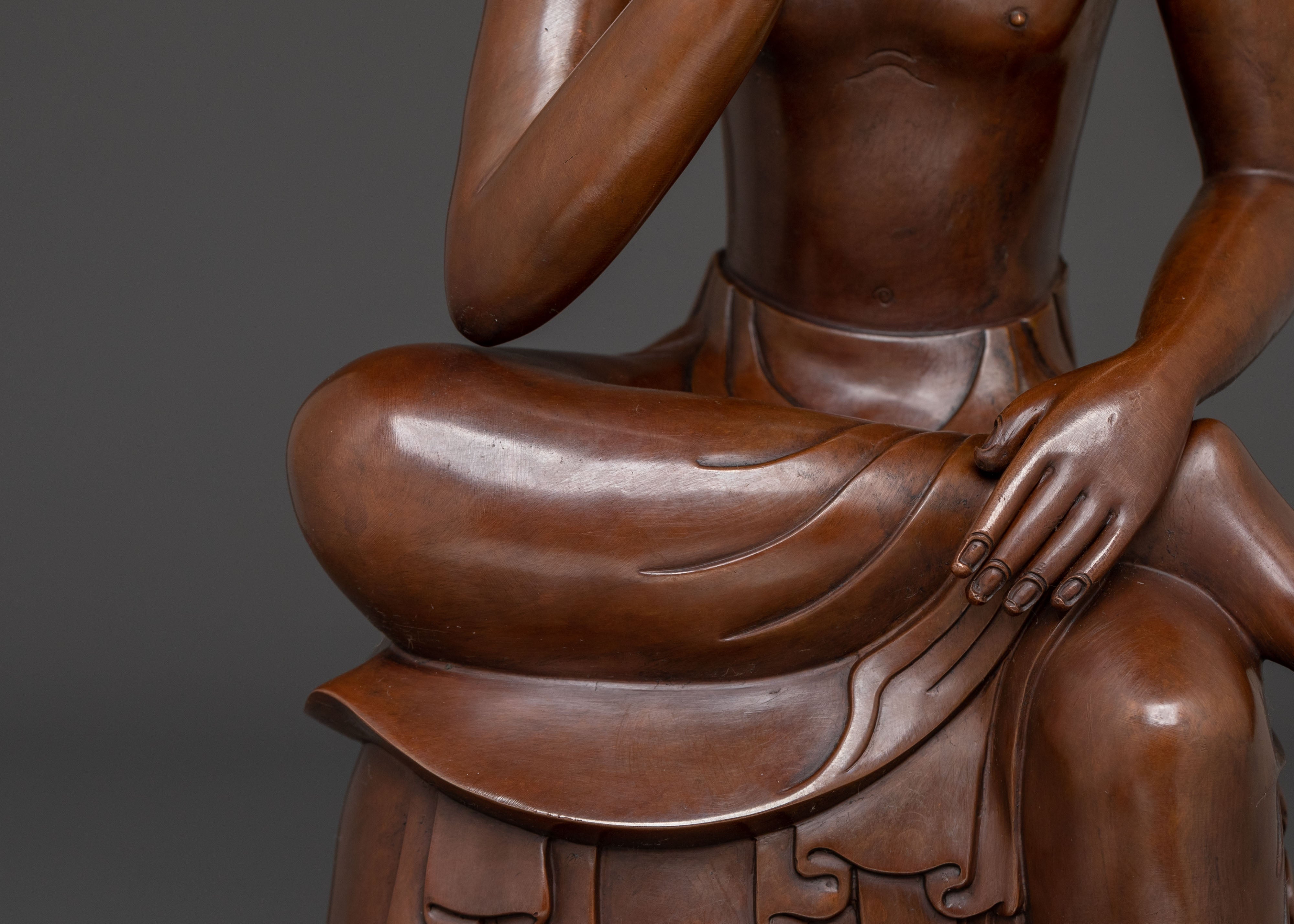 Oxidized Copper Guanyin Statue: Home Altar