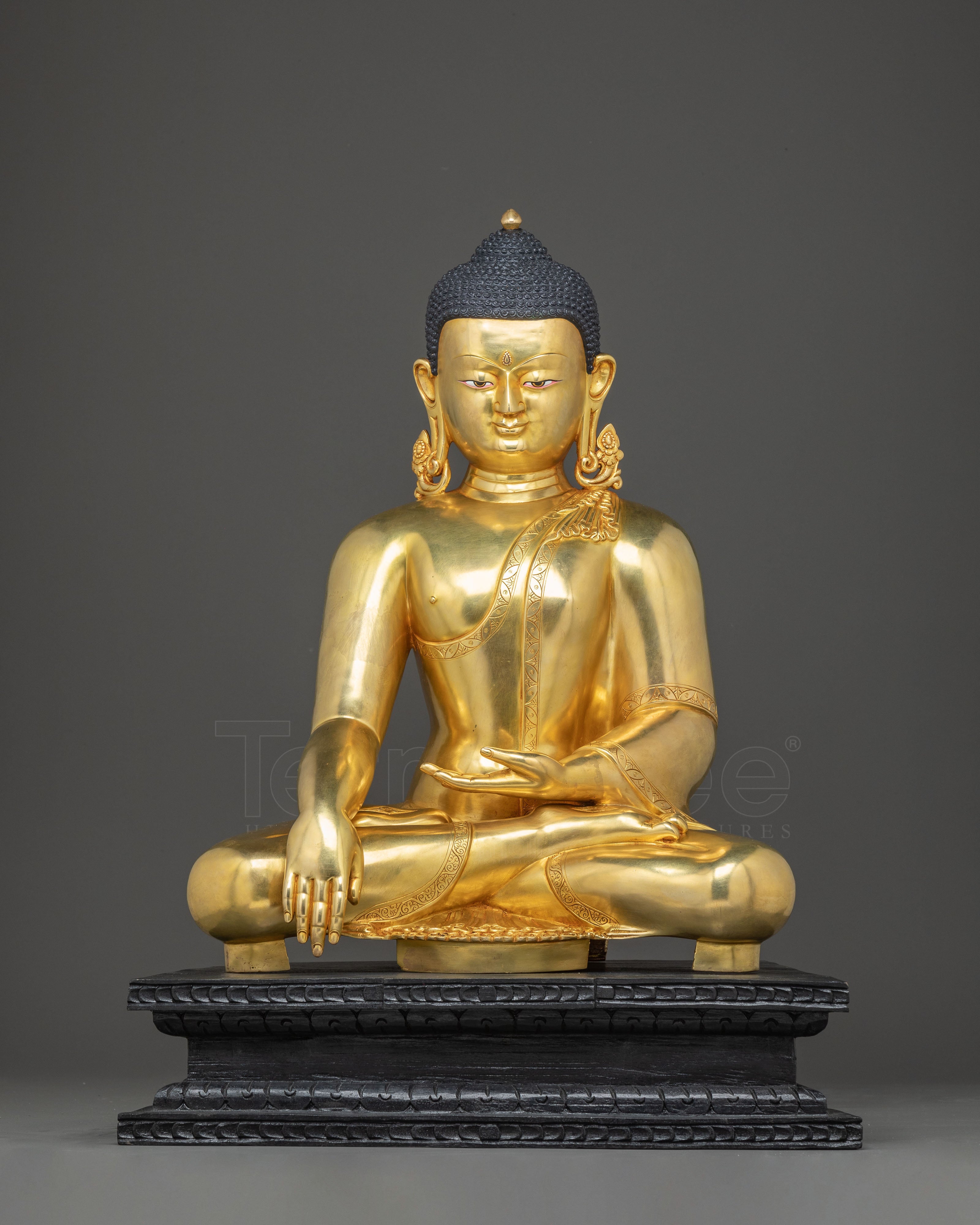 Himalayan Gautama Buddha Handmade Golden Statue | Shakyamuni Buddha Artwork