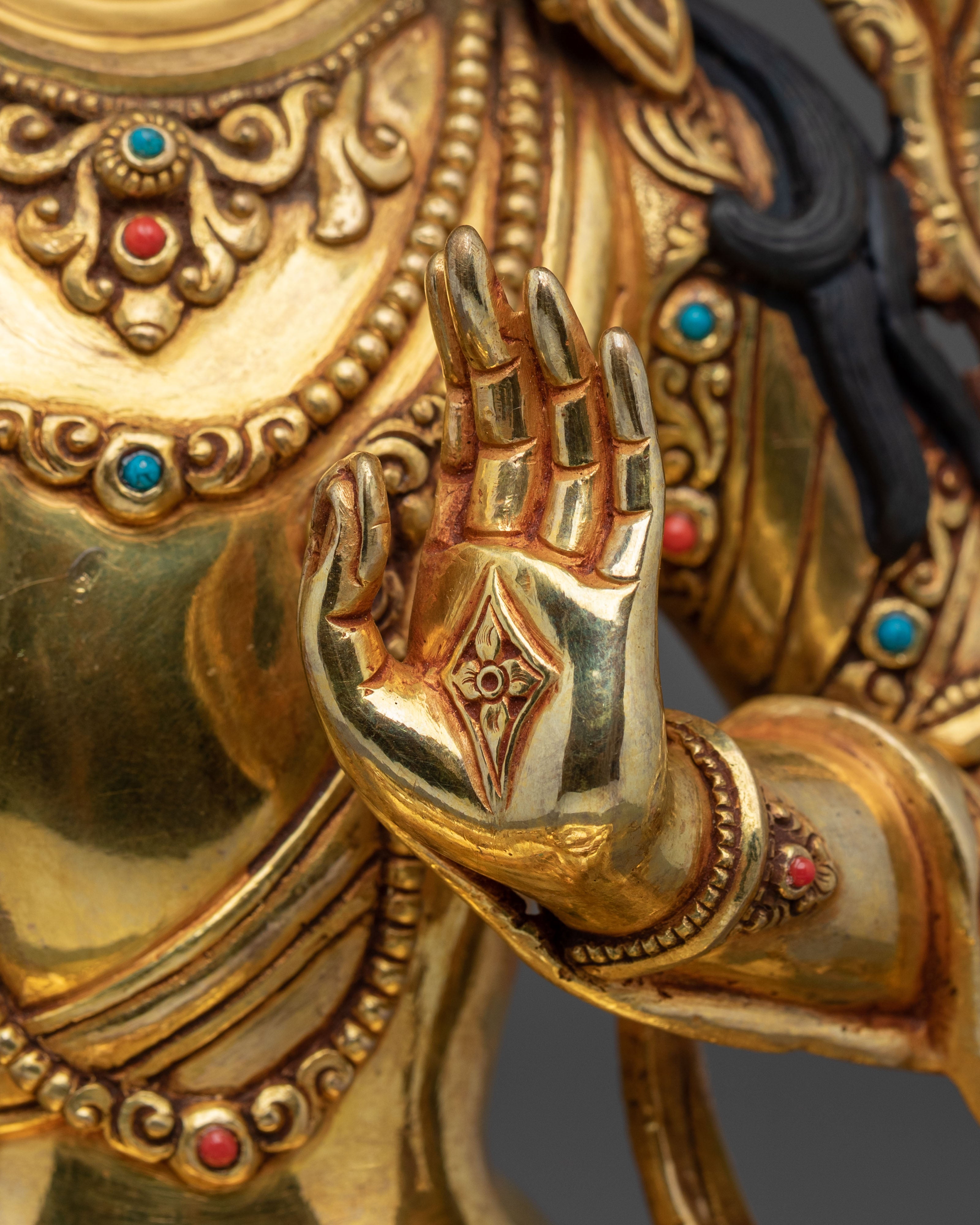 Manjushri Flaming Sword Wisdom Sculpture | Deity of Transcendent Knowledge