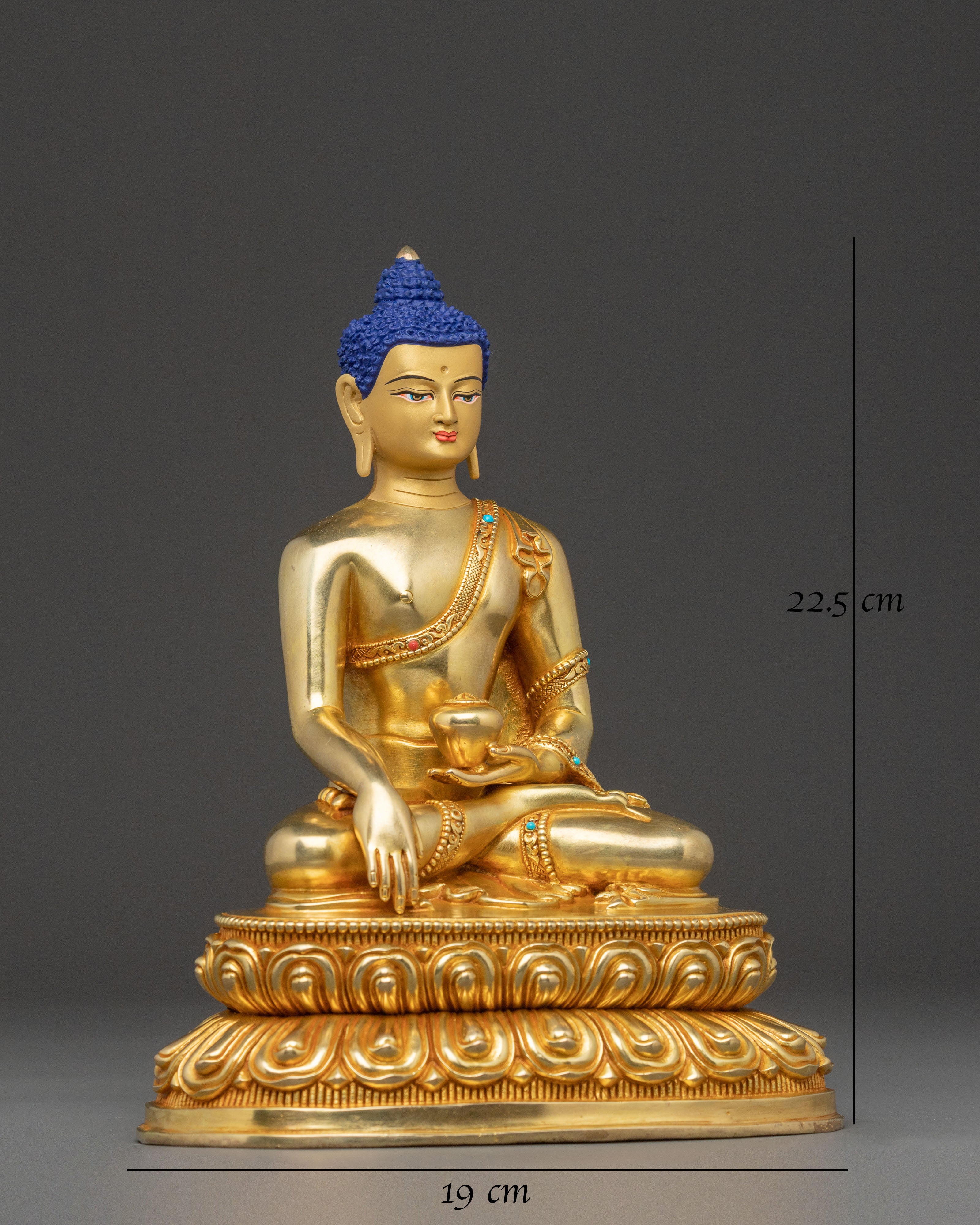 Enlightened Shakyamuni Buddha Sacred Sculpture – Hand-Gilded Serenity