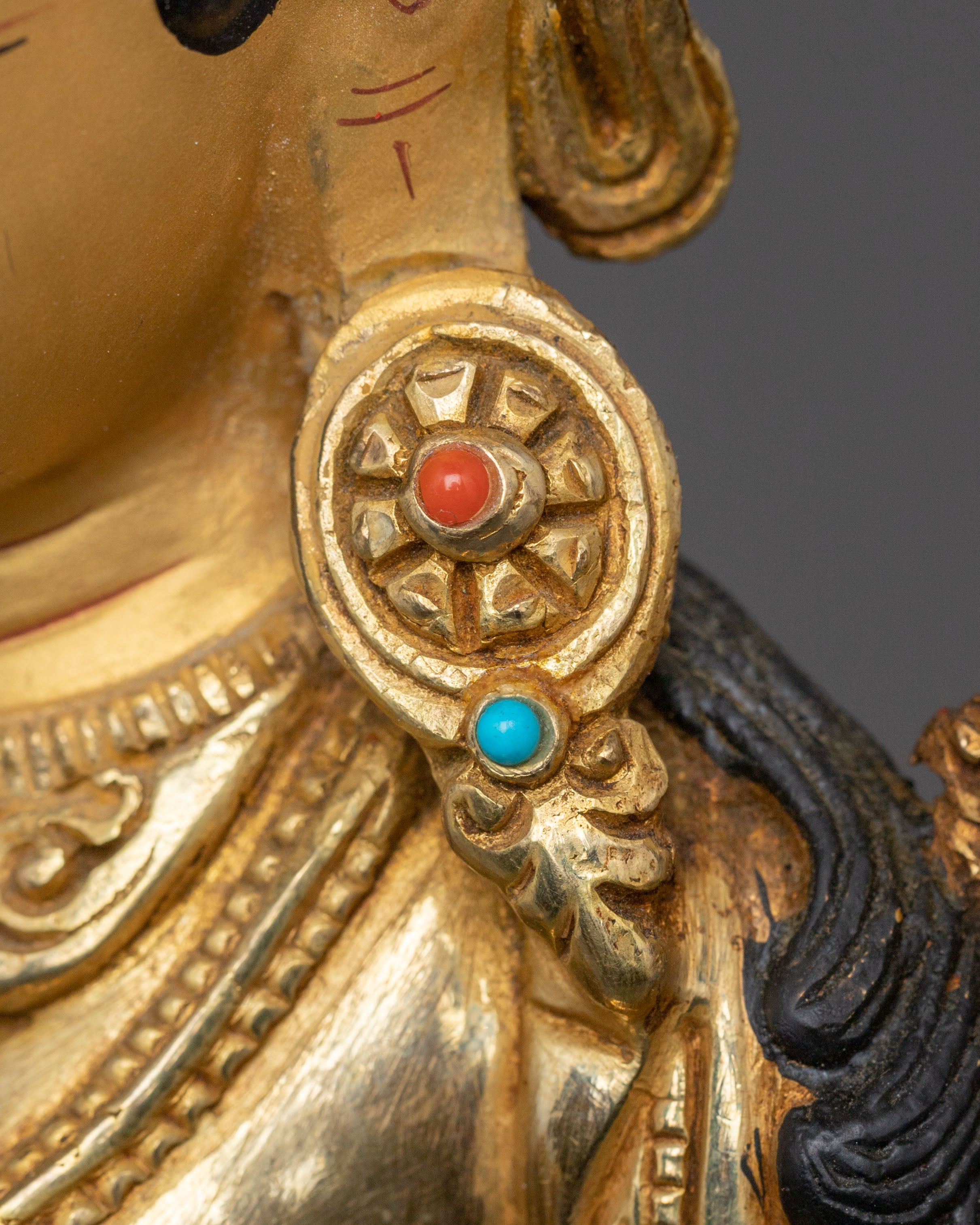 Divine Statue of White Tara – Handcrafted & Gilded