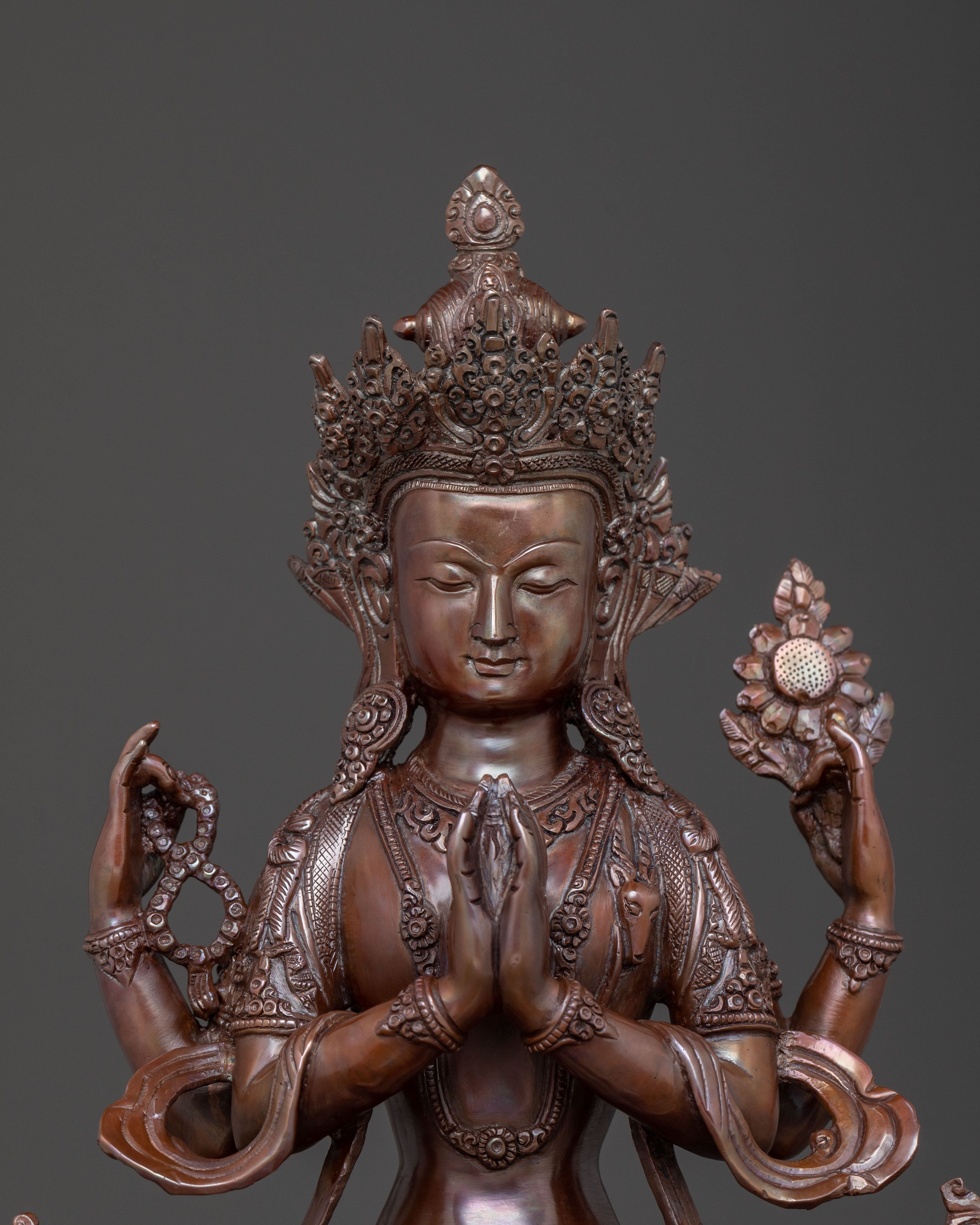 Four-Armed Chenrezig Figurine | Home Decor