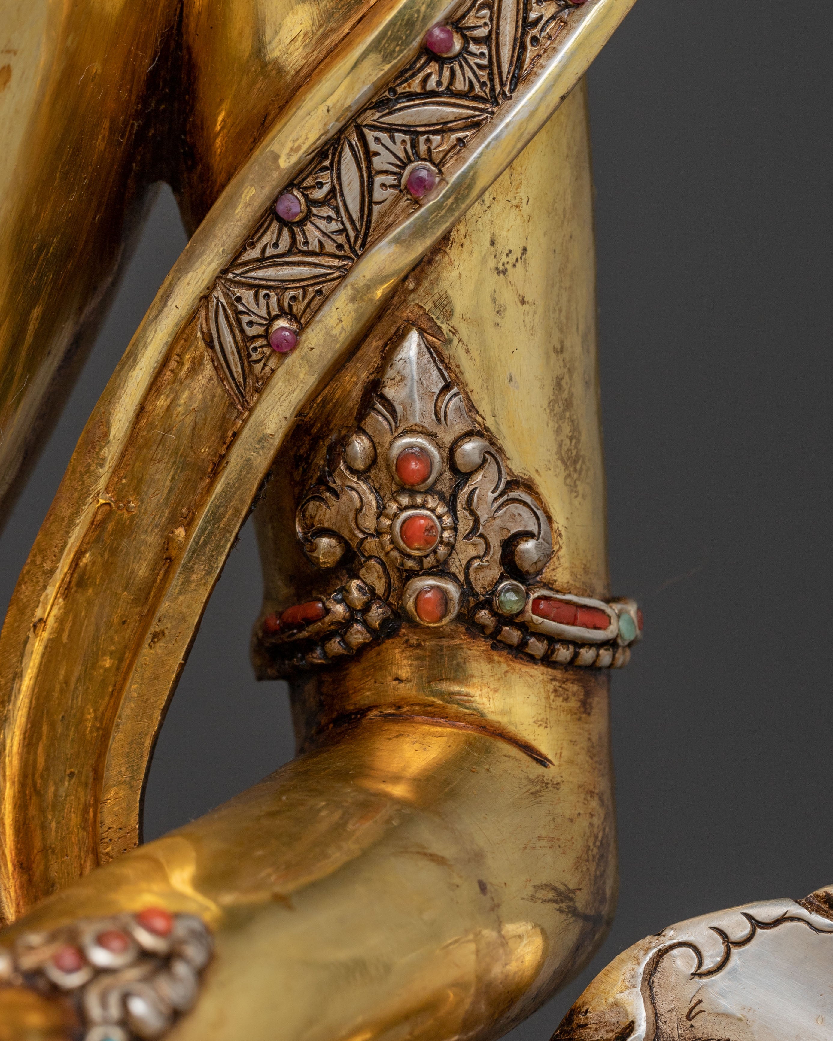 Amitayus 24k Gold Gilded Statue | Altar Home Decor