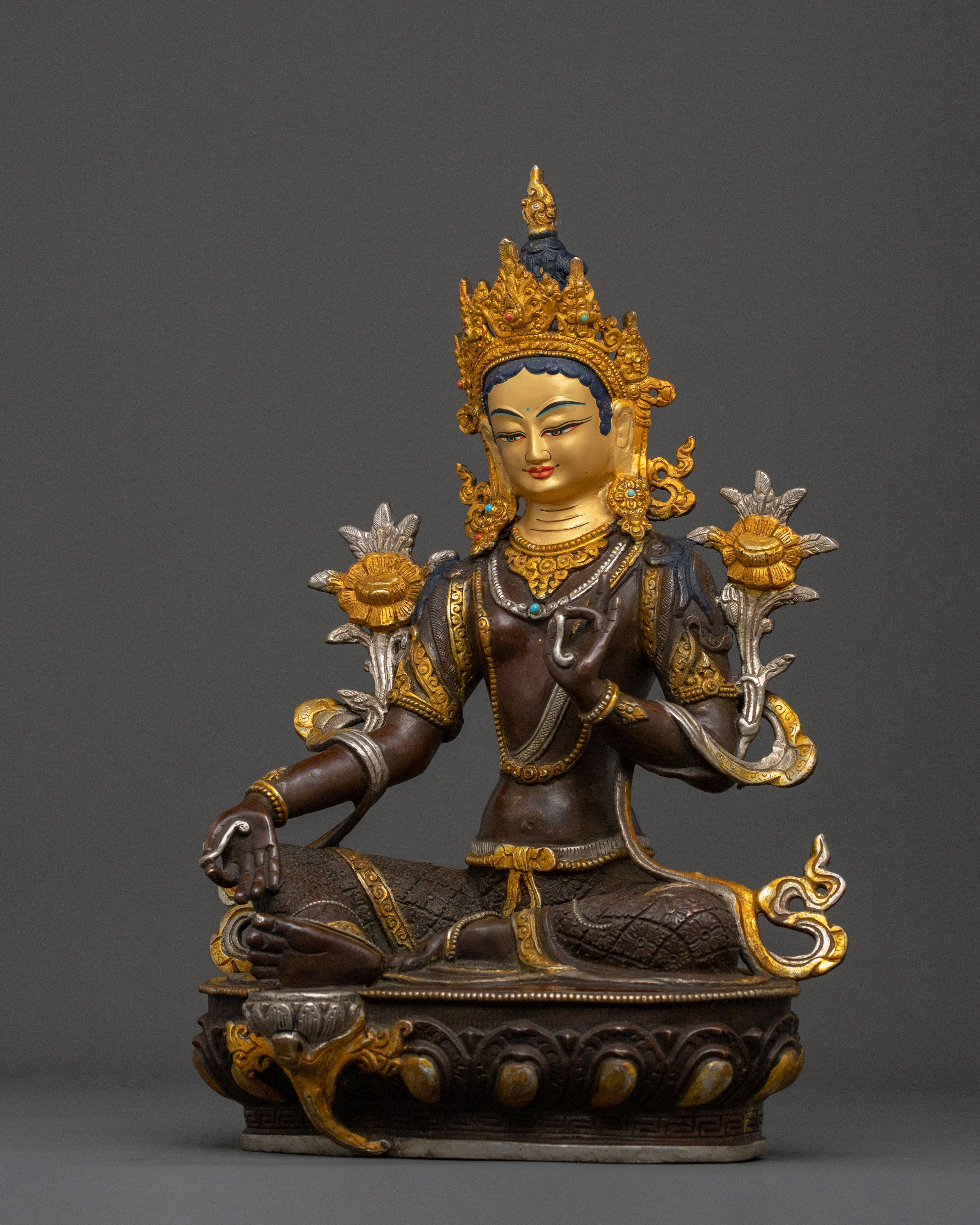 Himalayan Green Tara Statue | Tibetan Protector