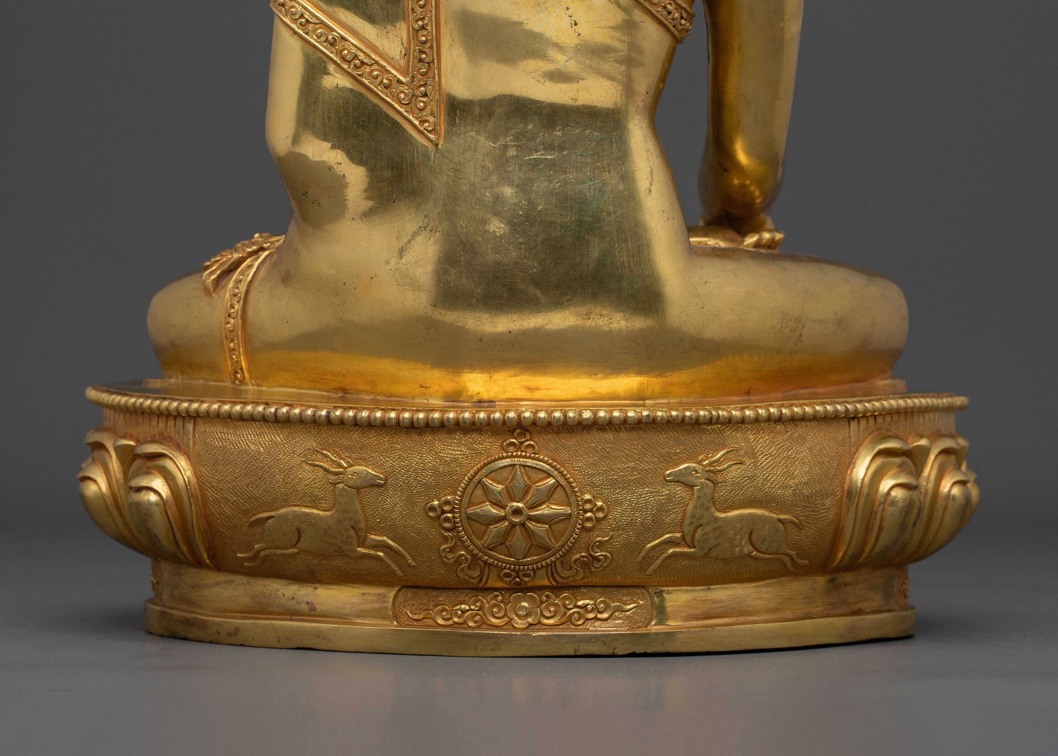 Three Buddhas Golden Statue Set | Sacred Trio of Enlightenment and Wisdom
