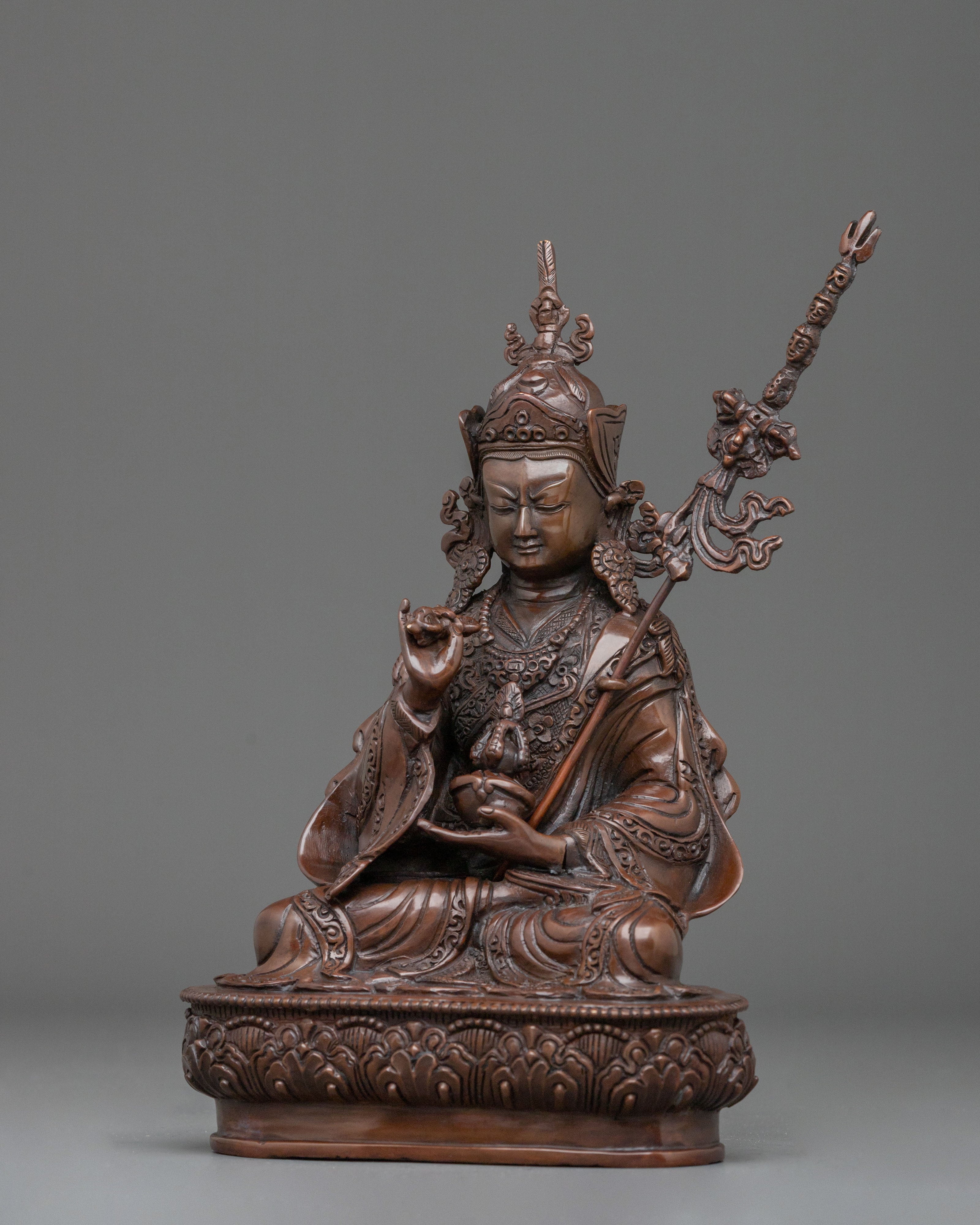 Guru Tsokye Dorje Sacred Buddhist Figurine: Lotus Born Master