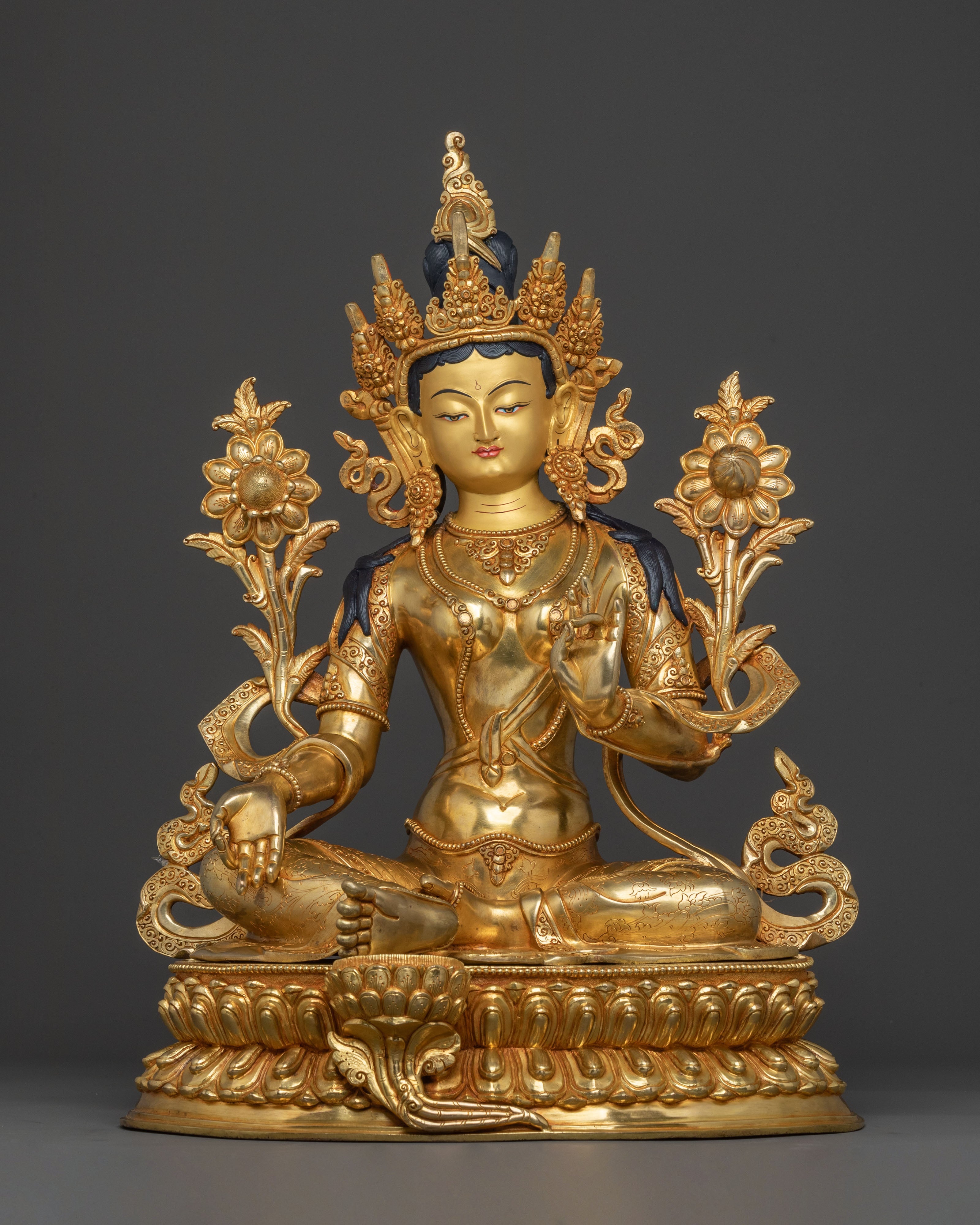 Green Tara Healing Goddess Statue 