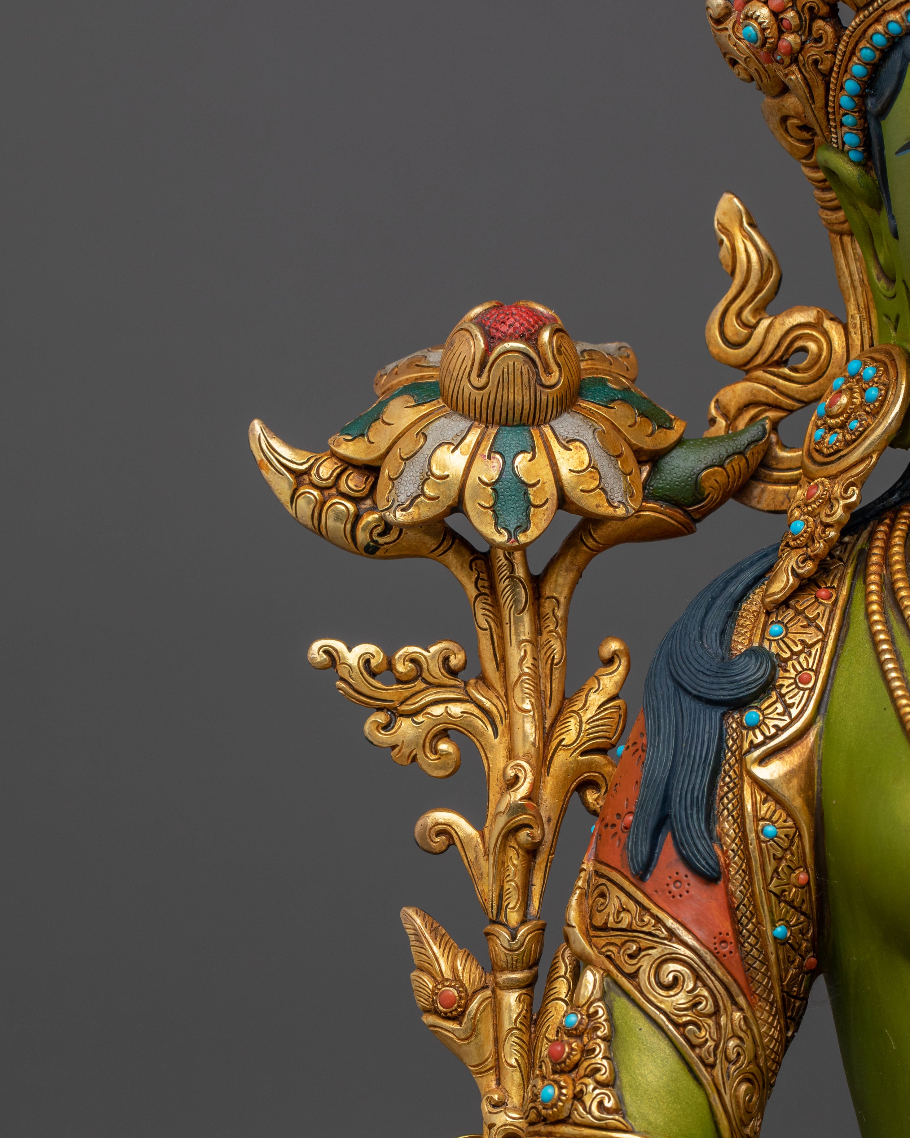 Green Tara Statue | Peaceful Buddhist Guardian