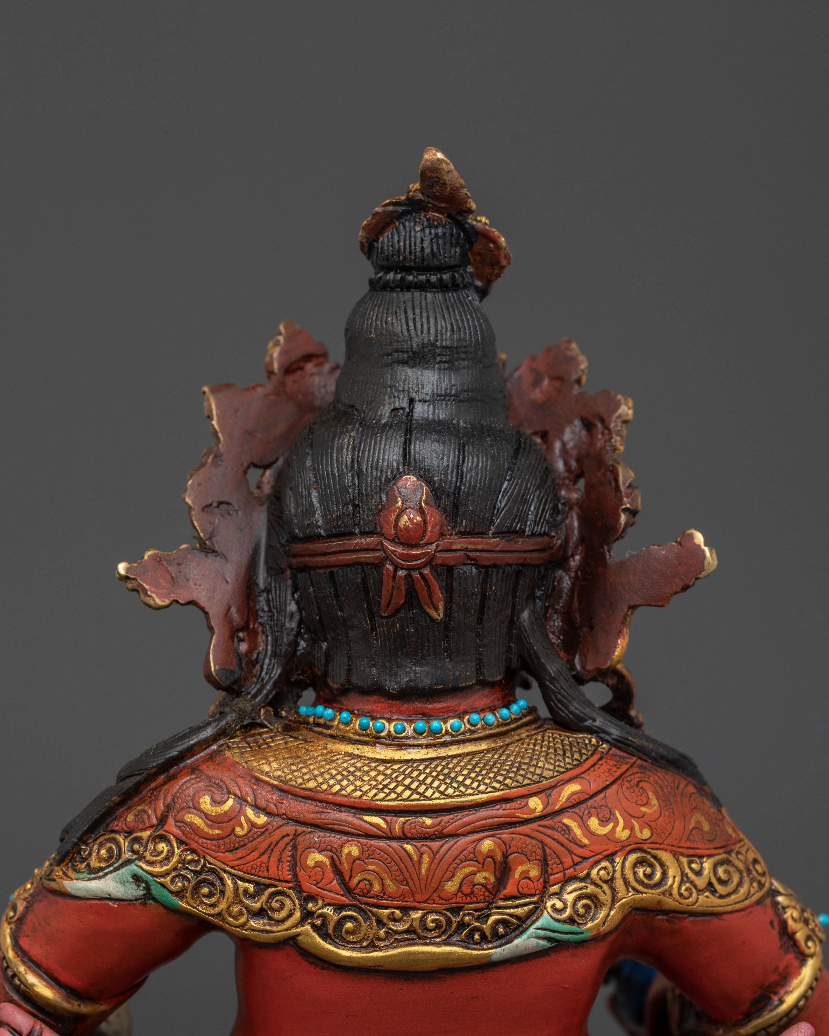 Red Dzambhala Statue | Tibetan Buddhist Deity