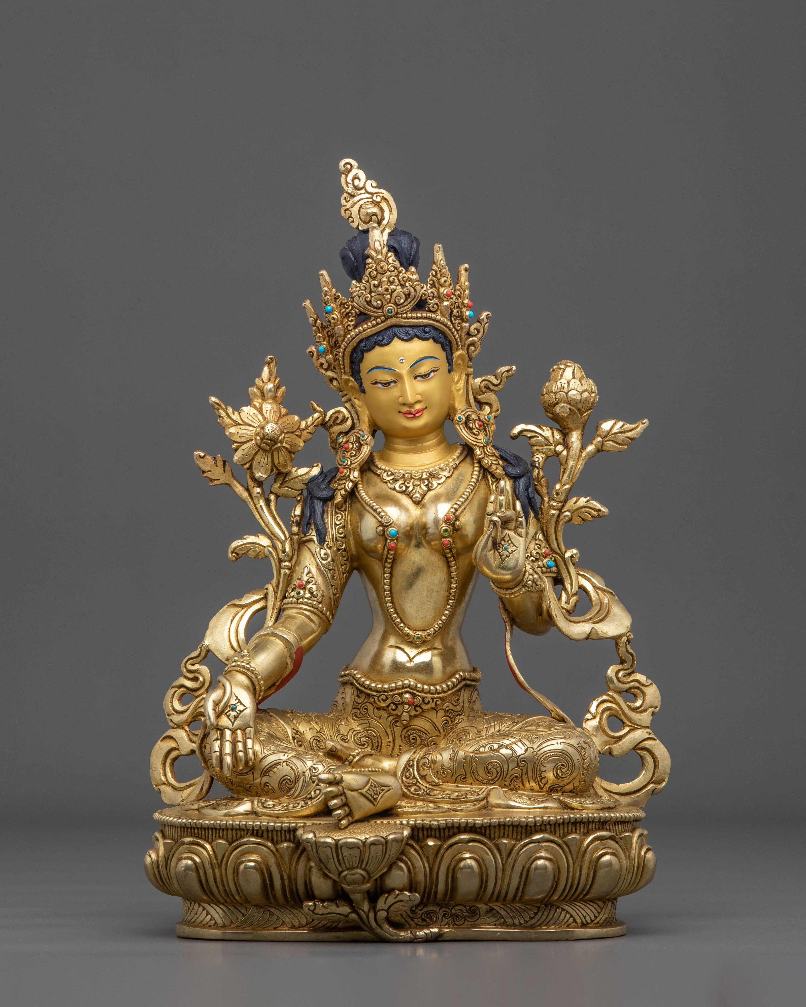 Green Tara Statue: Embodiment of Fearless Compassion