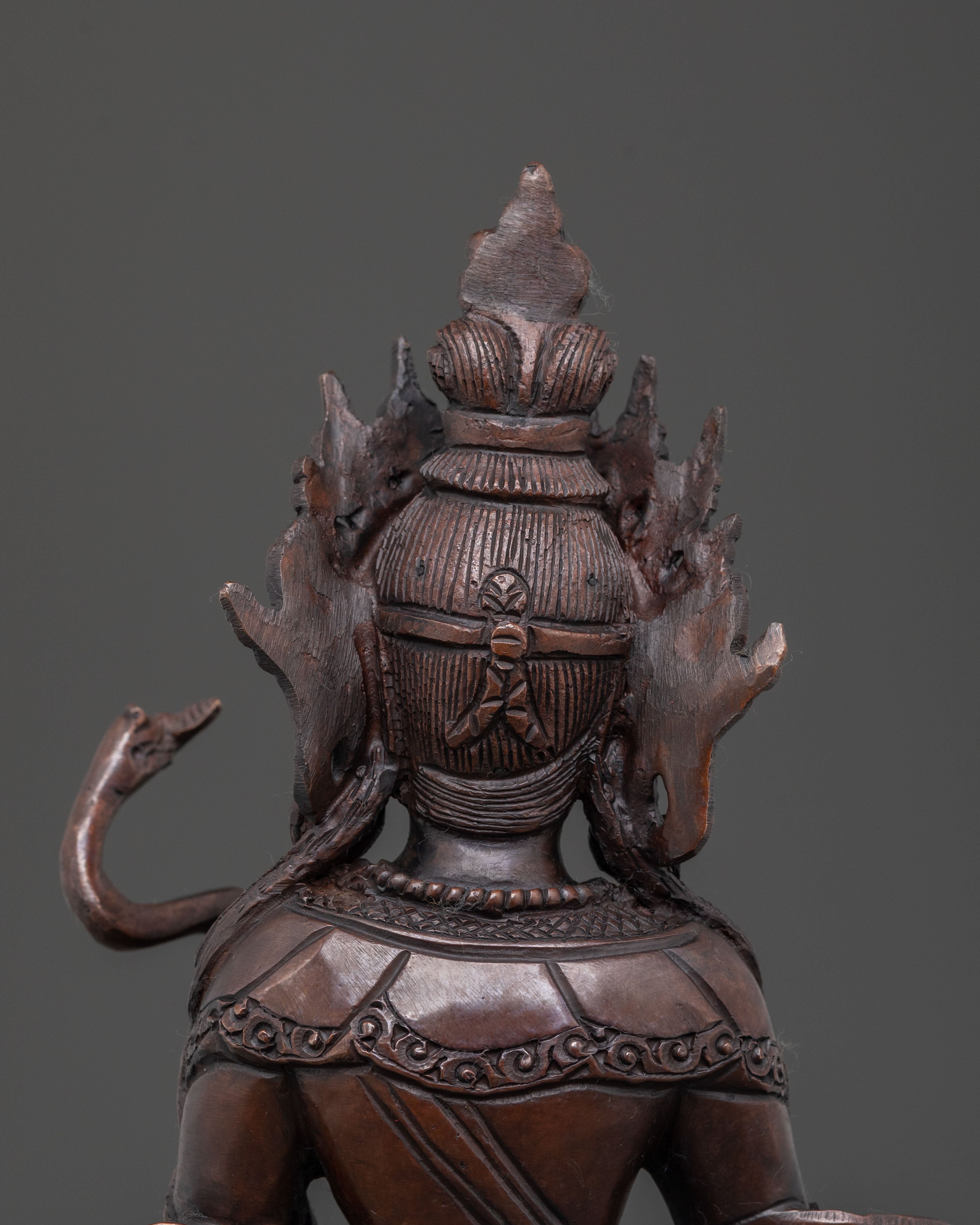 Goddess Saraswati Statue | Oxidized Copper Body