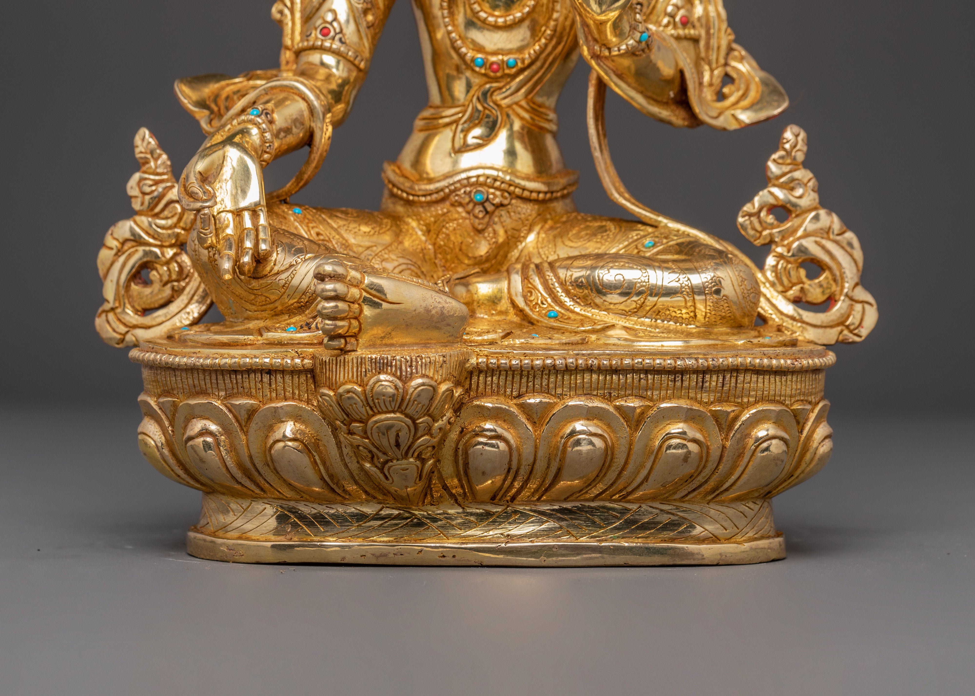 Green Tara Statue: Mother of Buddhas | Traditional Himalayan Sculpture
