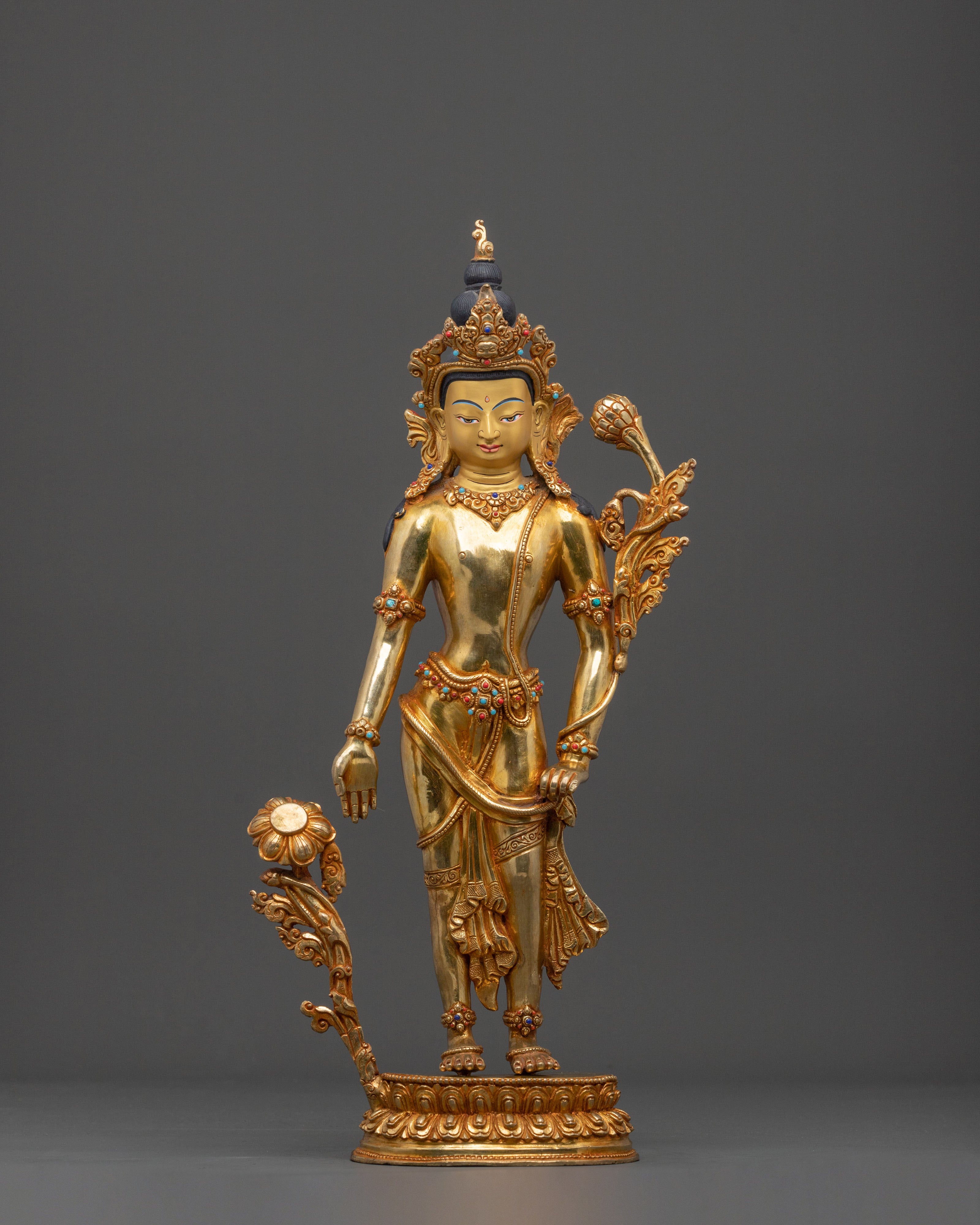 Padmapani Himalayan Buddhist Statue | Lotus Holder Bodhisattva of Compassion