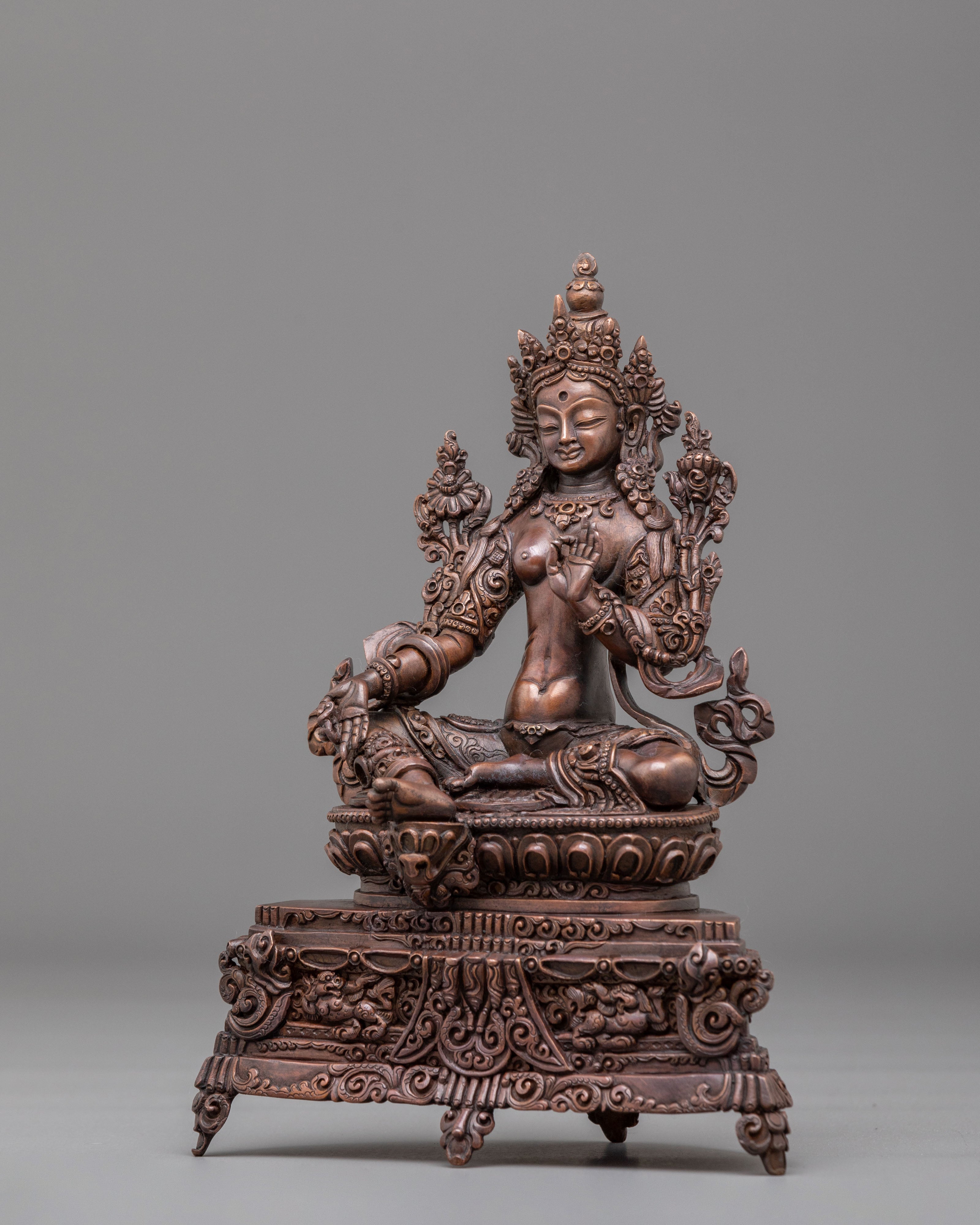 Green Tara Statue | Tibetan Buddhist Goddess Sculpture