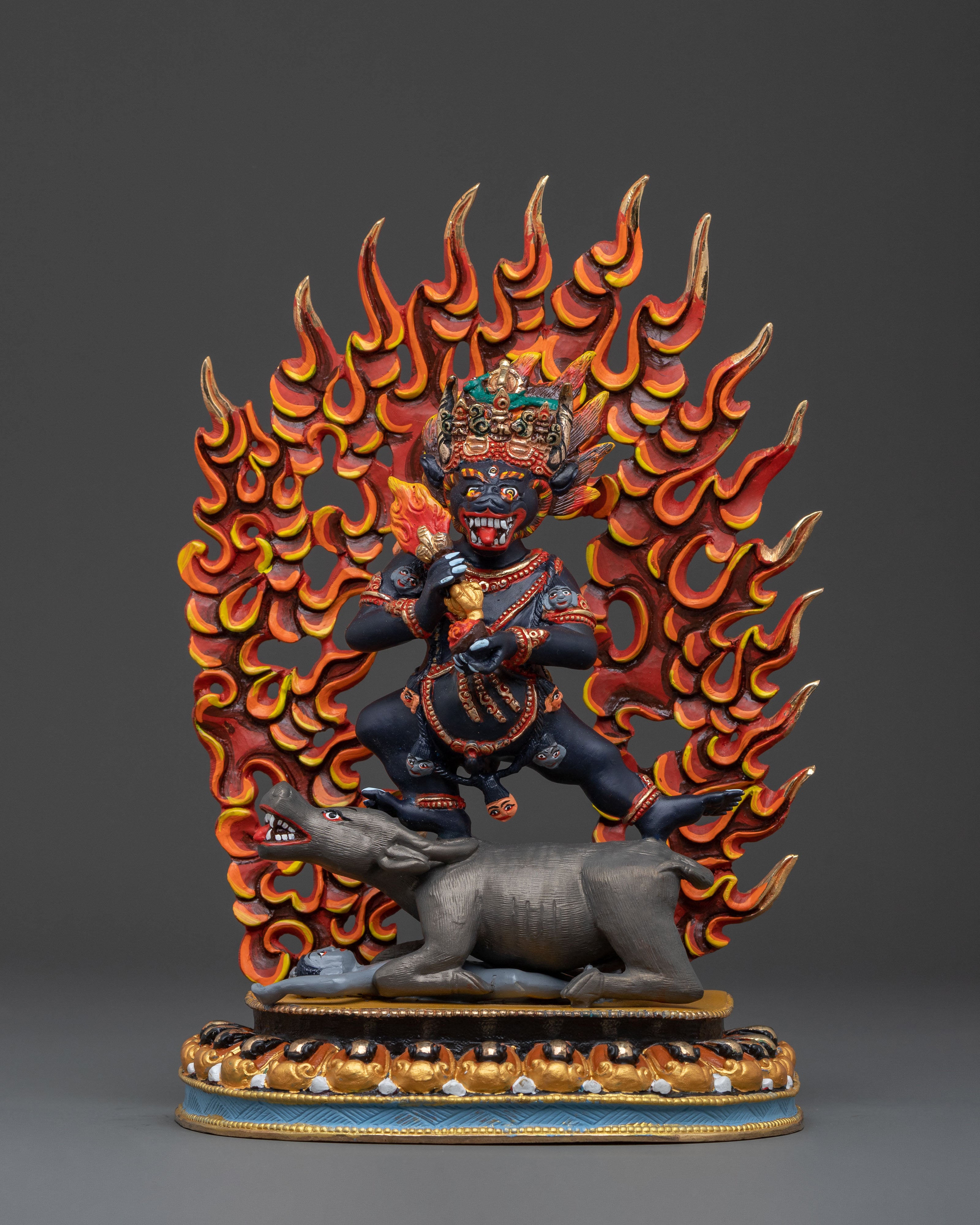 Yama Darmaraja Copper statue 