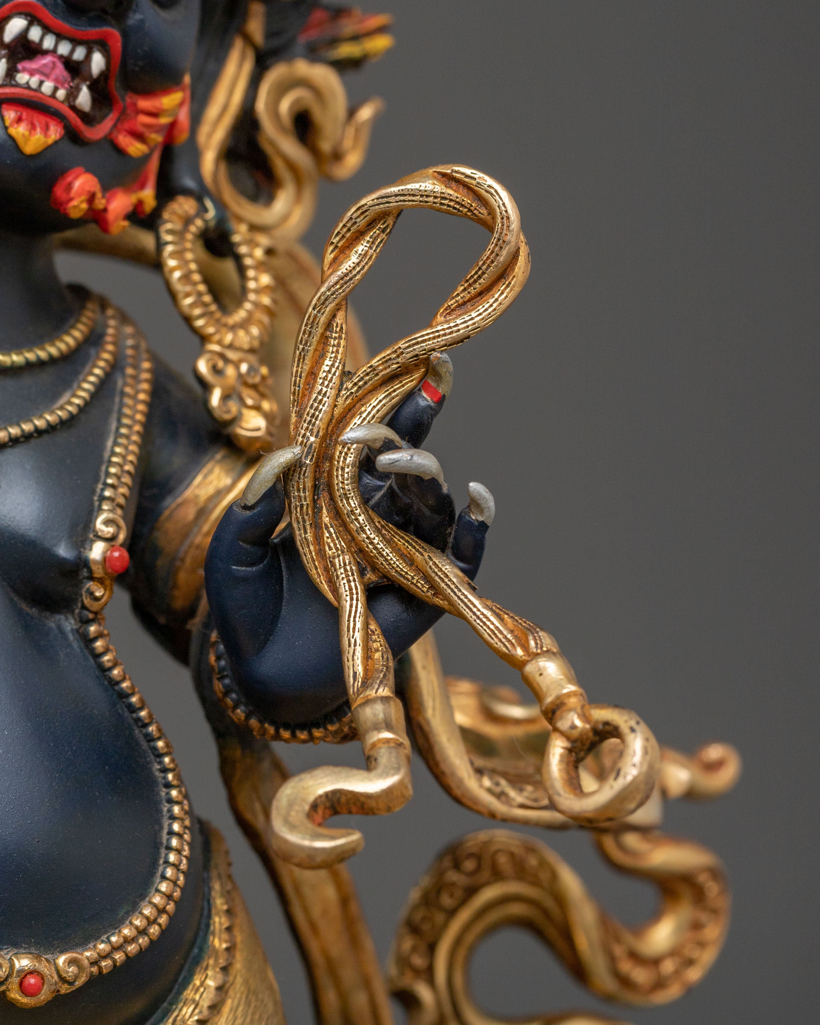 Achala Statue with Gold and Acrylic Paintings | Fierce Guardian