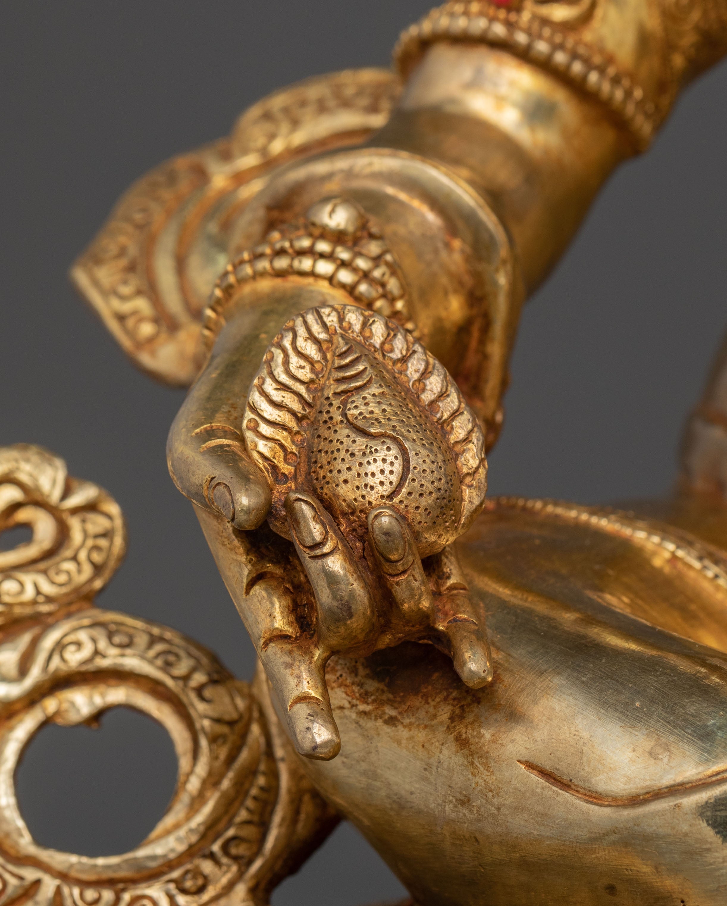 Dzambhala Statue of Sacred Wealth | Buddhist Wealth Deity Sculpture