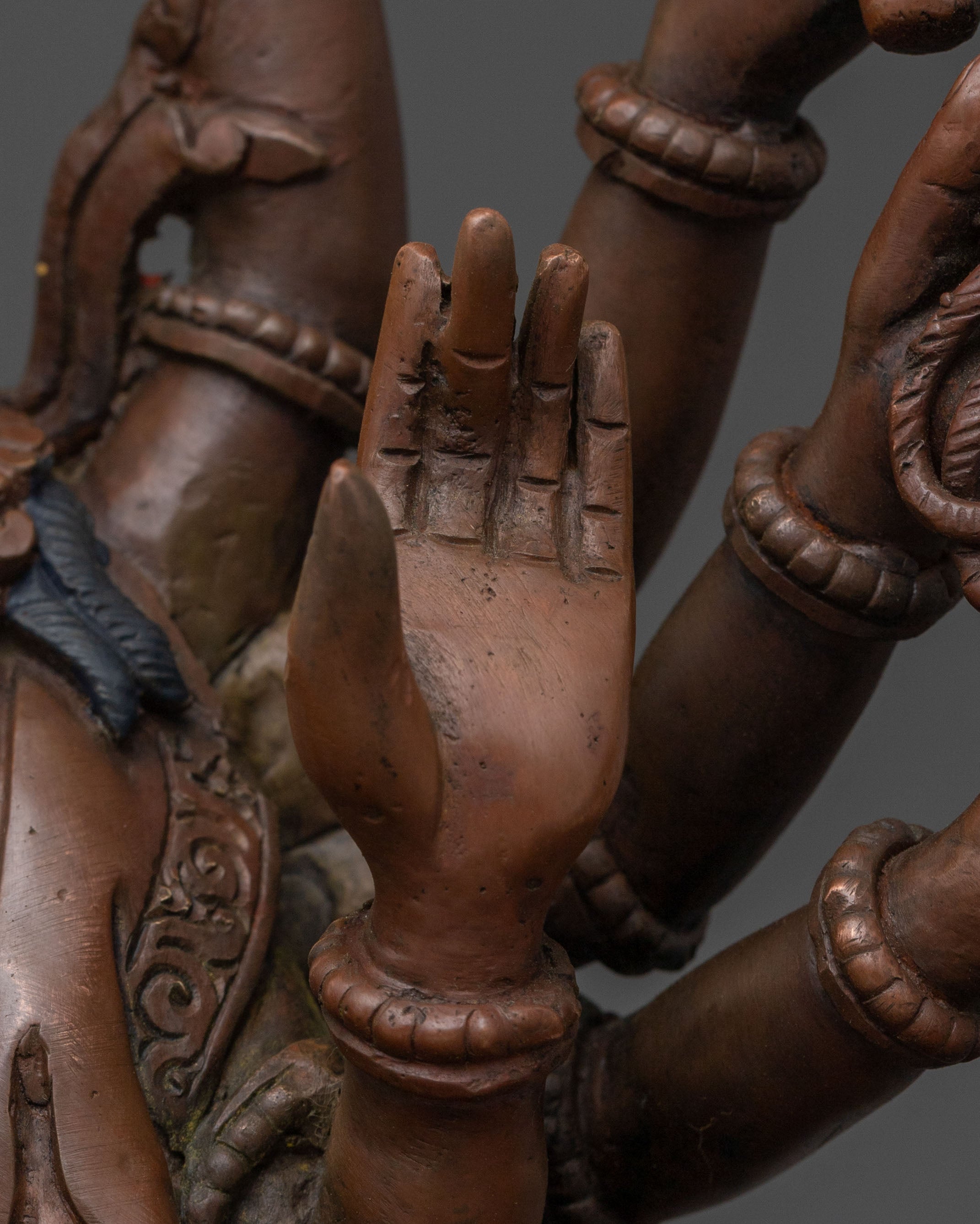 Sacred Chundi Sculpture | Oxidized Copper Figurine