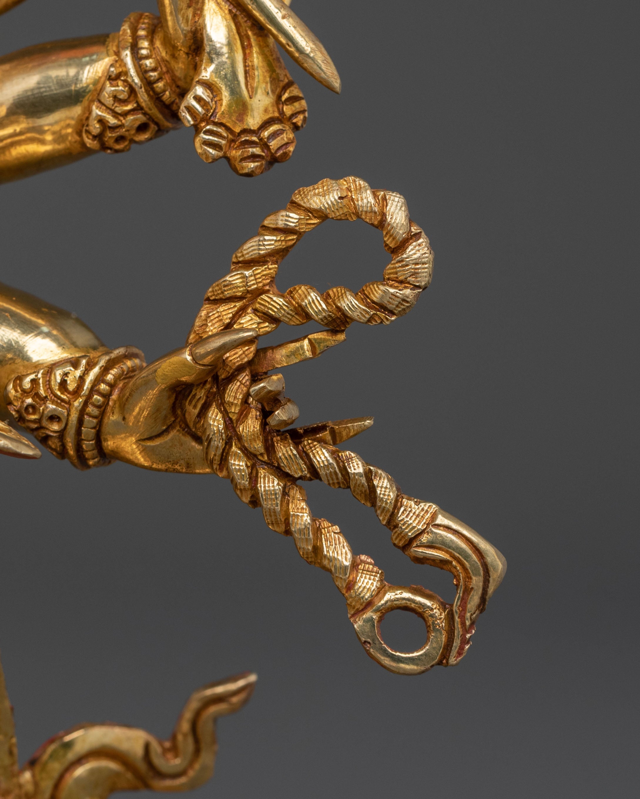 Six-Armed Mahakala 24K Gold Gilded Statue