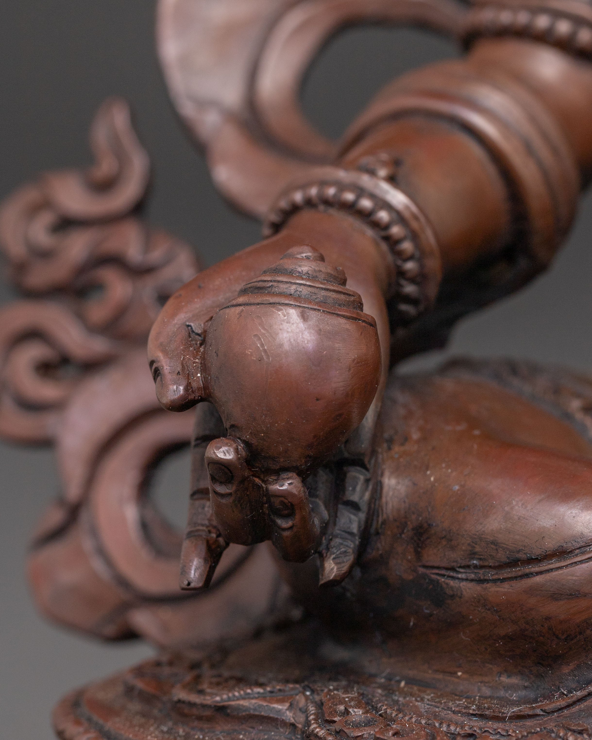 Dzambhala Oxidized Statue of Wealth | Tibetan Buddhist Deity
