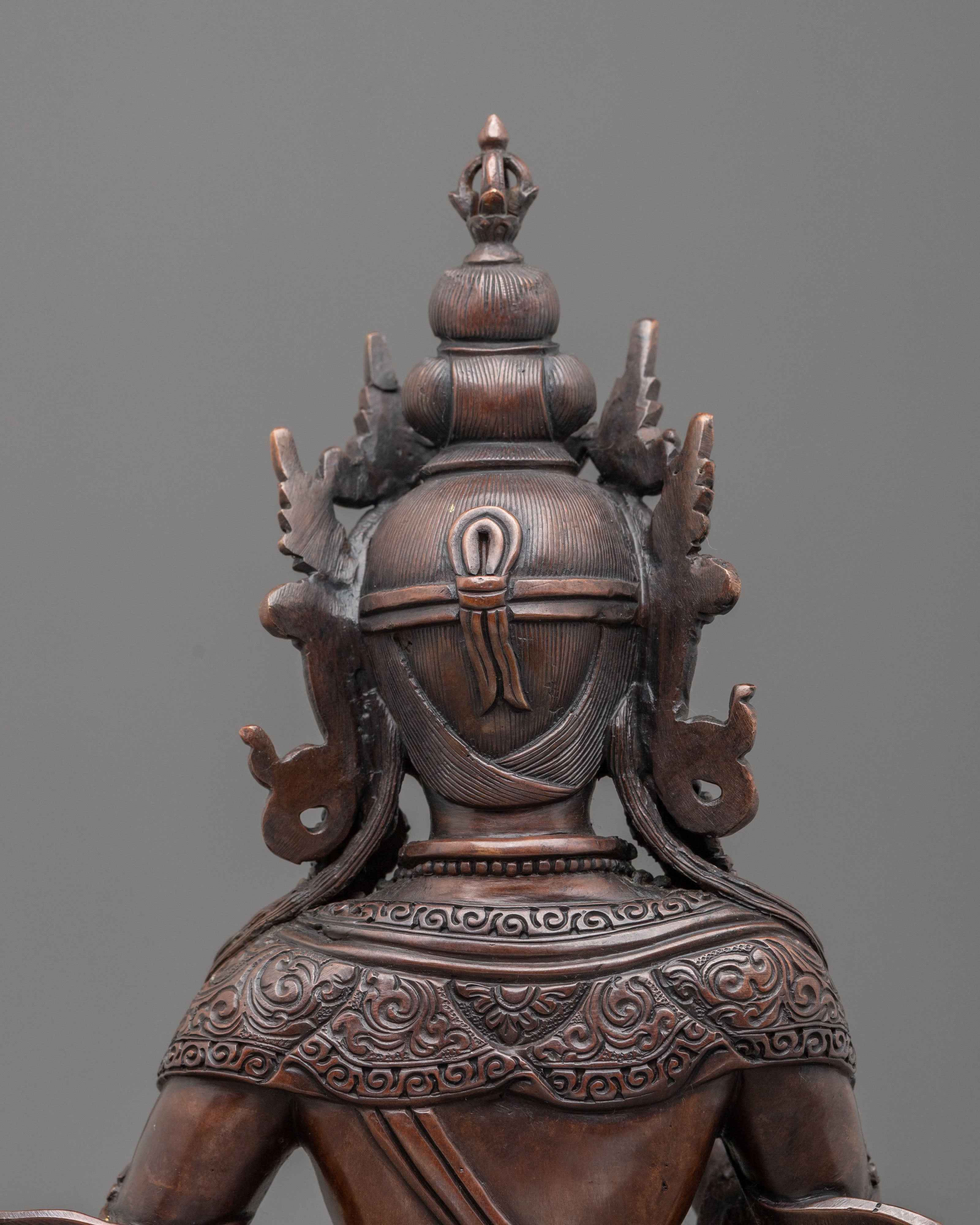 Vajrasattva Statue Adorned with Gemstones | Tibetan Buddhist Artwork
