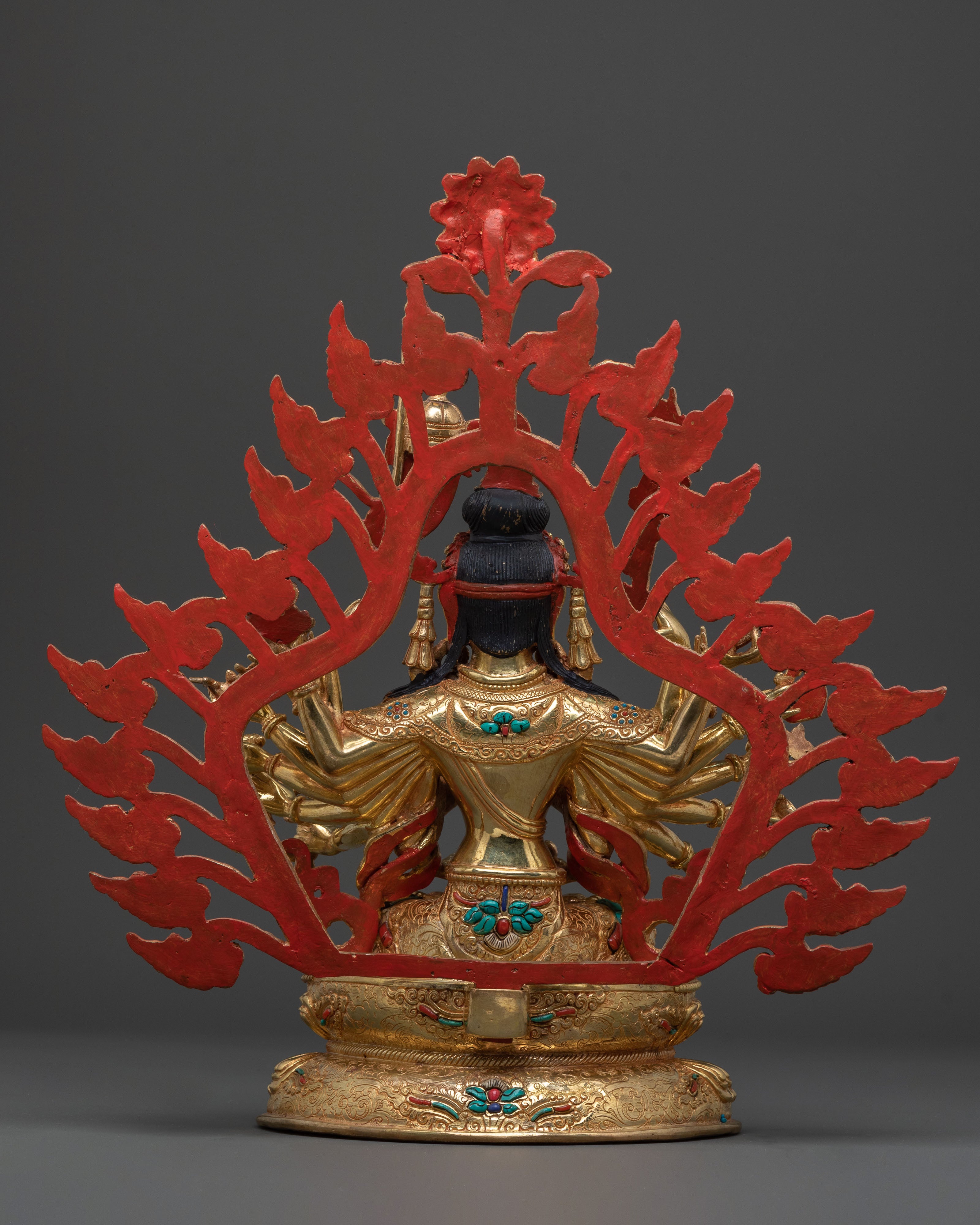 Chundi Spiritual Figure: 24K Gold Gilded Serenity