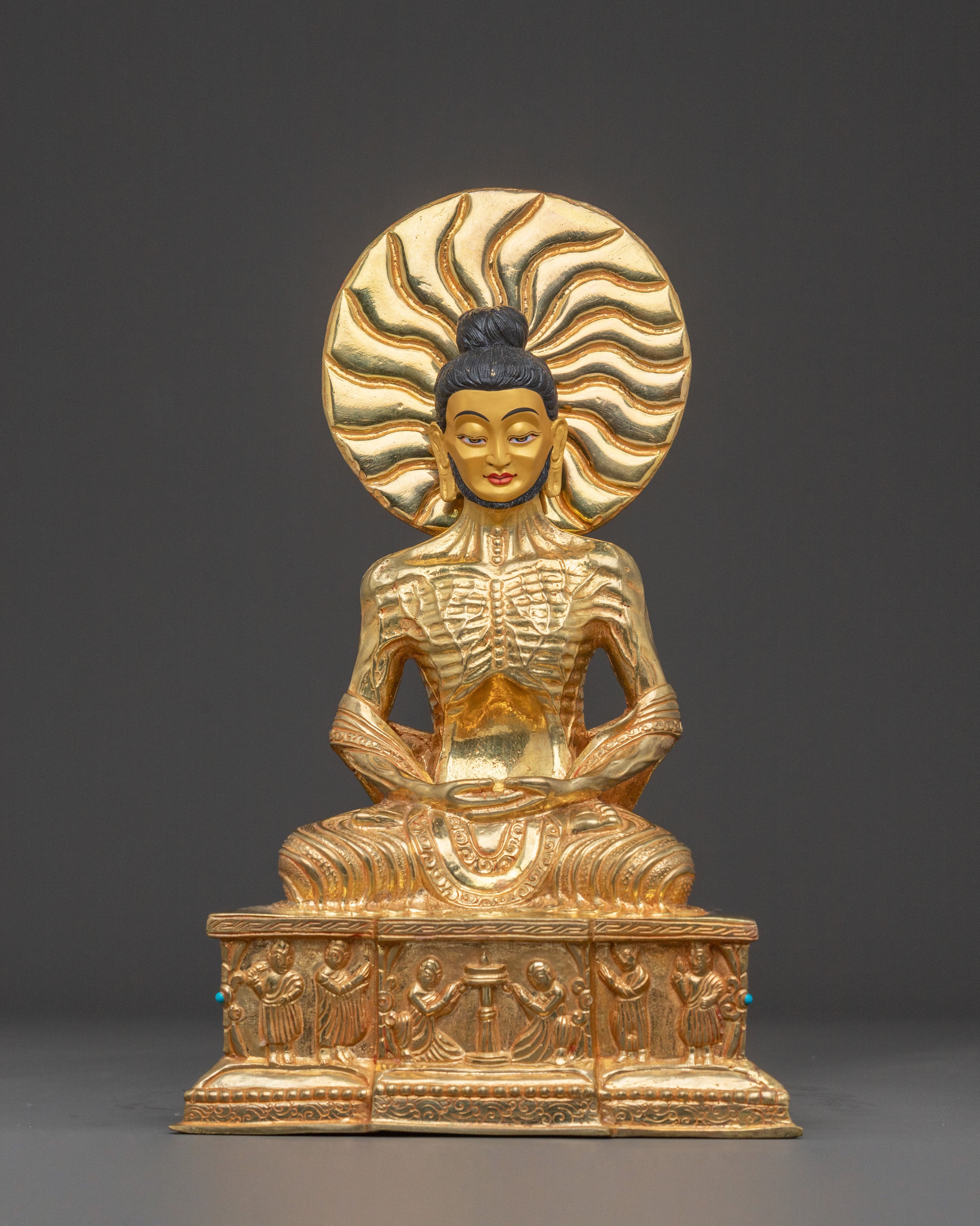 Spiritual Fasting Buddha Statue – Exquisite Handcrafted Copper Statue