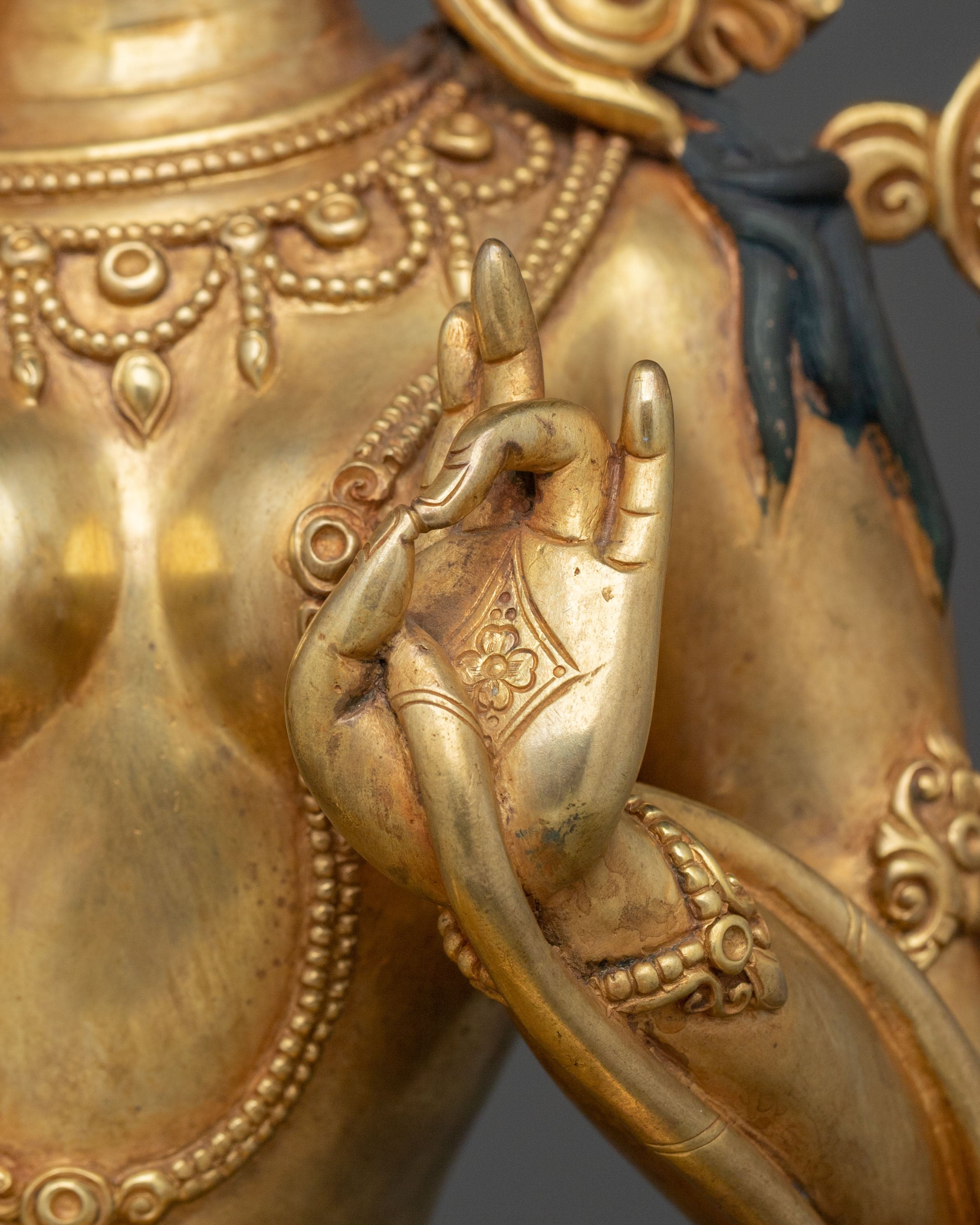 Exquisite Green Tara Statue for Buddhist Altar | Sacred Buddhist Altar Decor