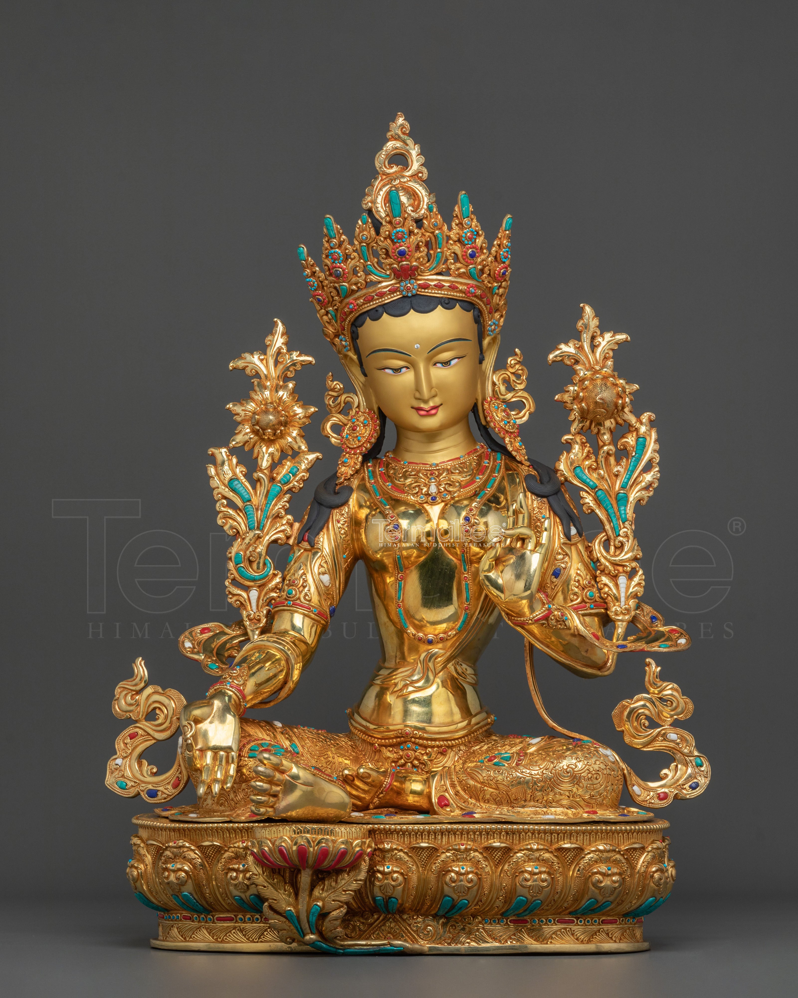 mother of liberation green tara sacred figurine | Compassionate  Goddess