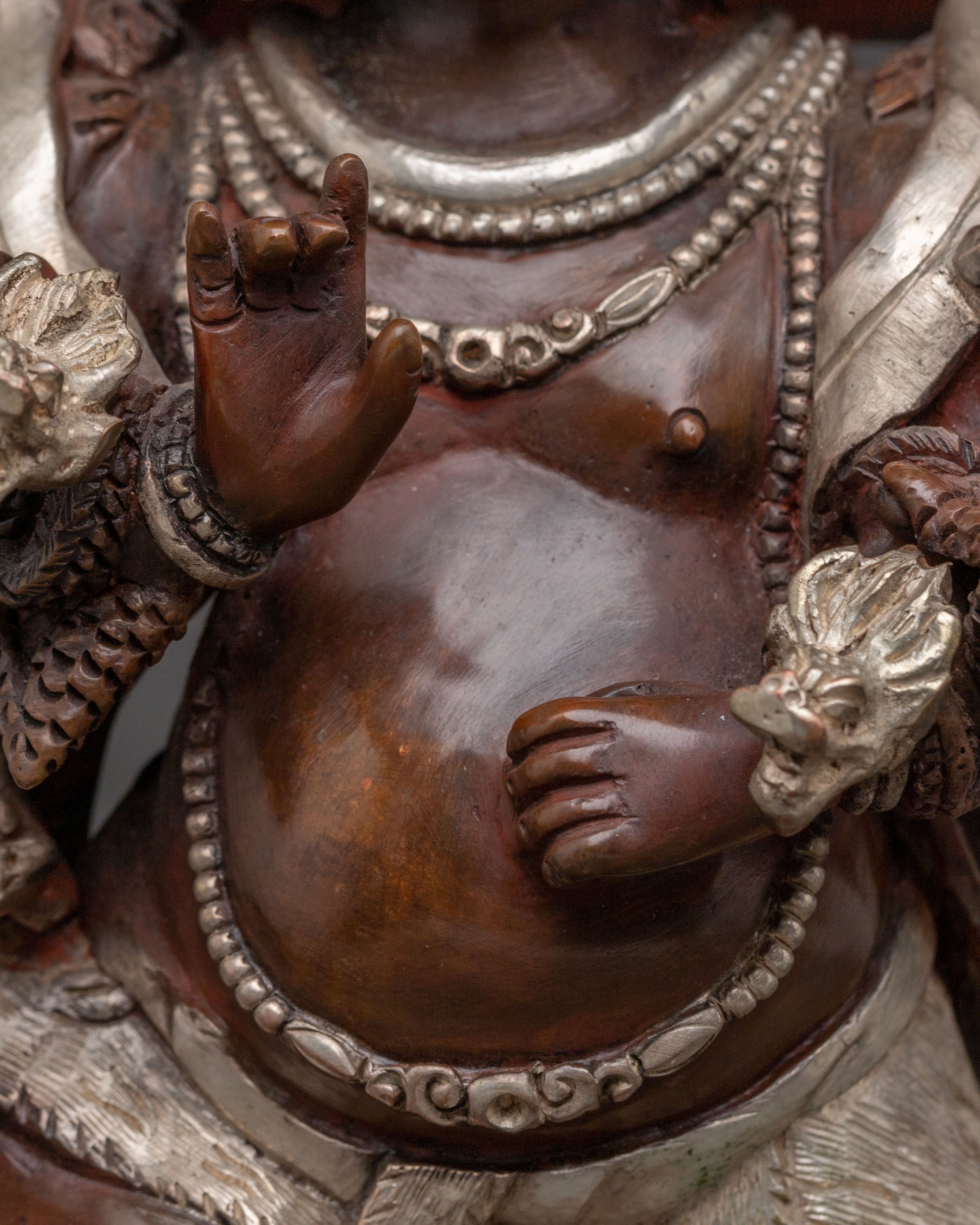 Uchusma Wrathful Deity Statue – Oxidized Copper