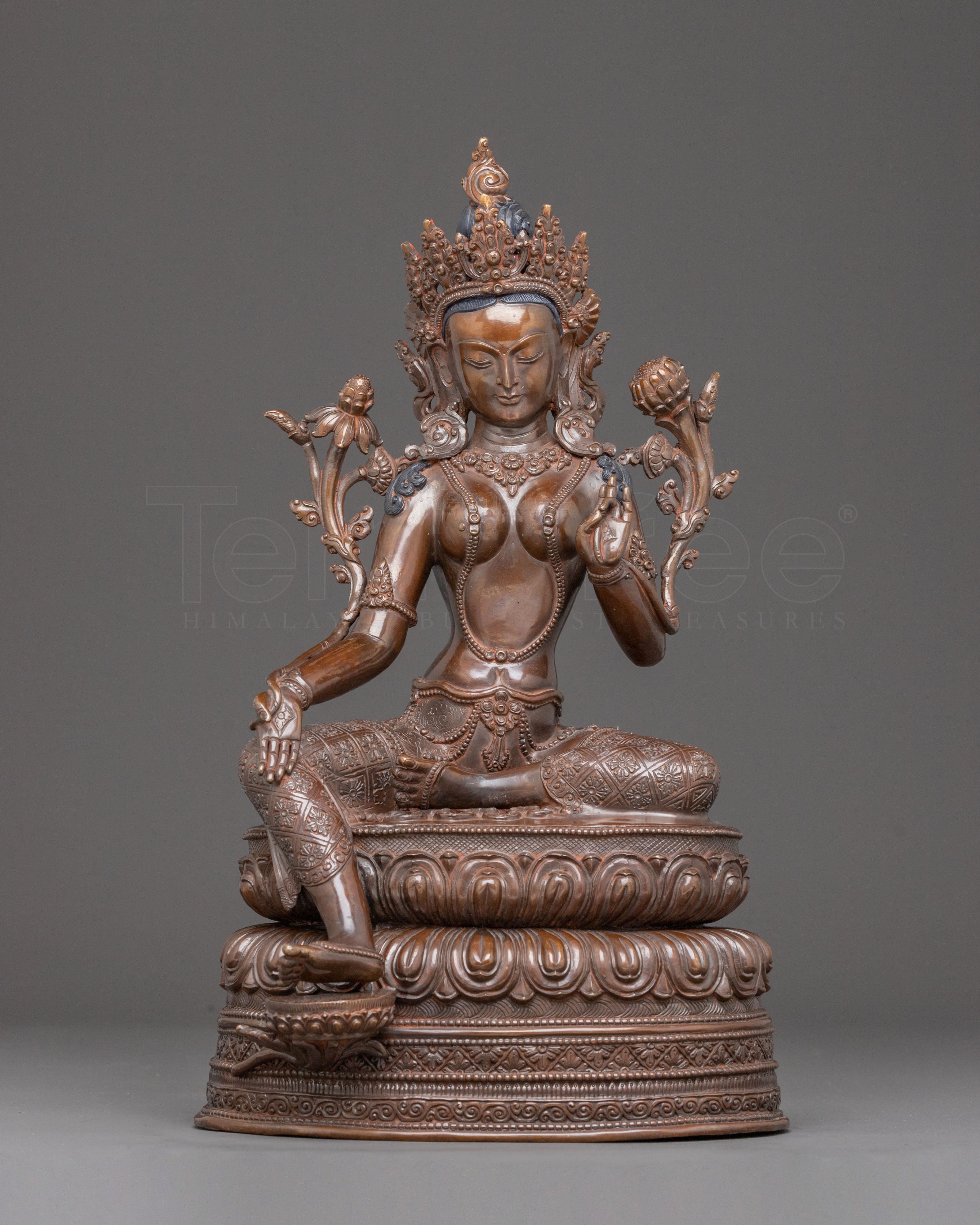 Shyama Tara Golden Statue Of Love And Knowledge | Mother of Liberation