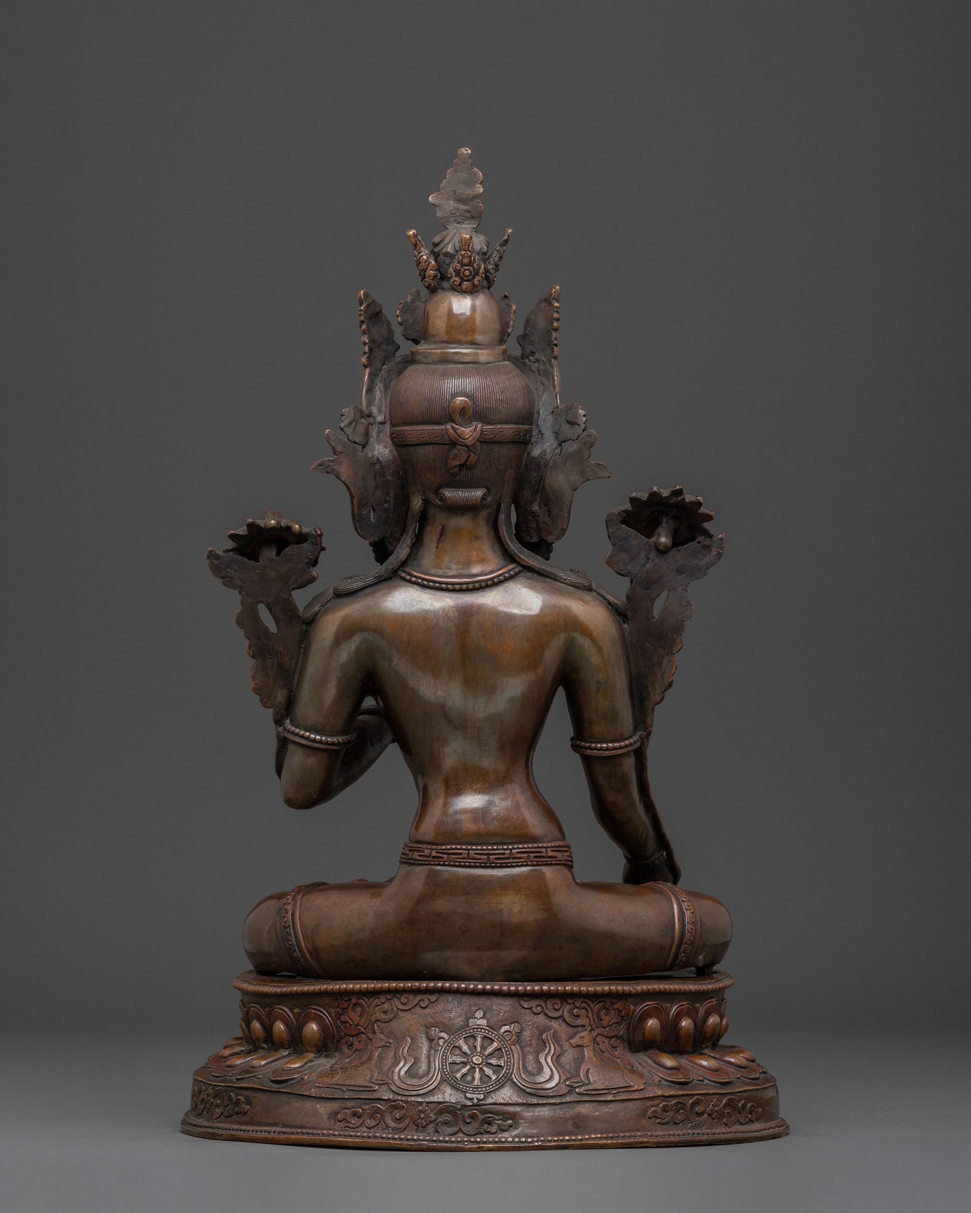 Handcrafted White Tara Statue | Longevity Goddess