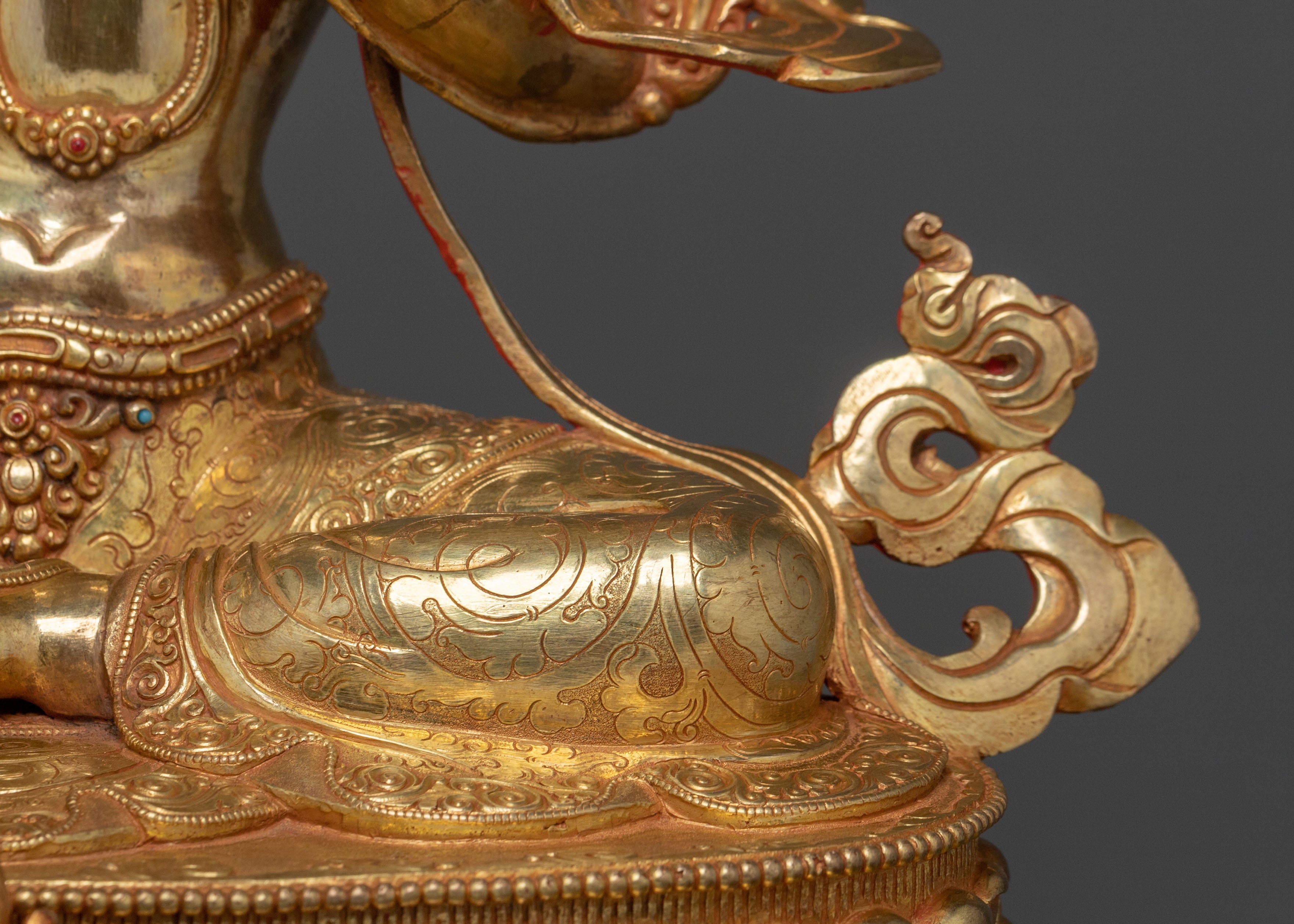 Twenty One Tara Sculpture | 24K Gold Gilded & Gemstone Inlaid