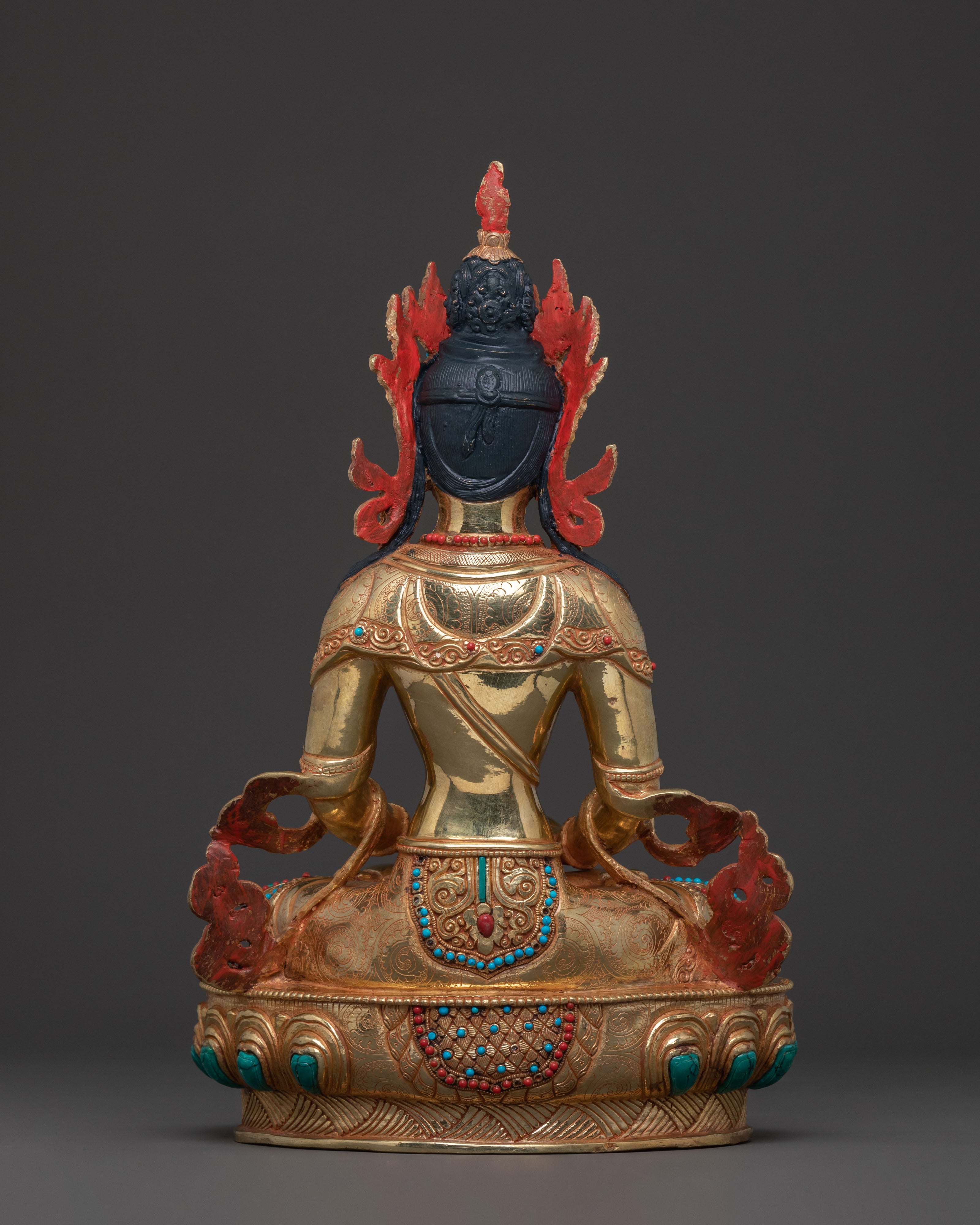 Amitayus Statue for Blessing | 24k Gold Gilded Icon