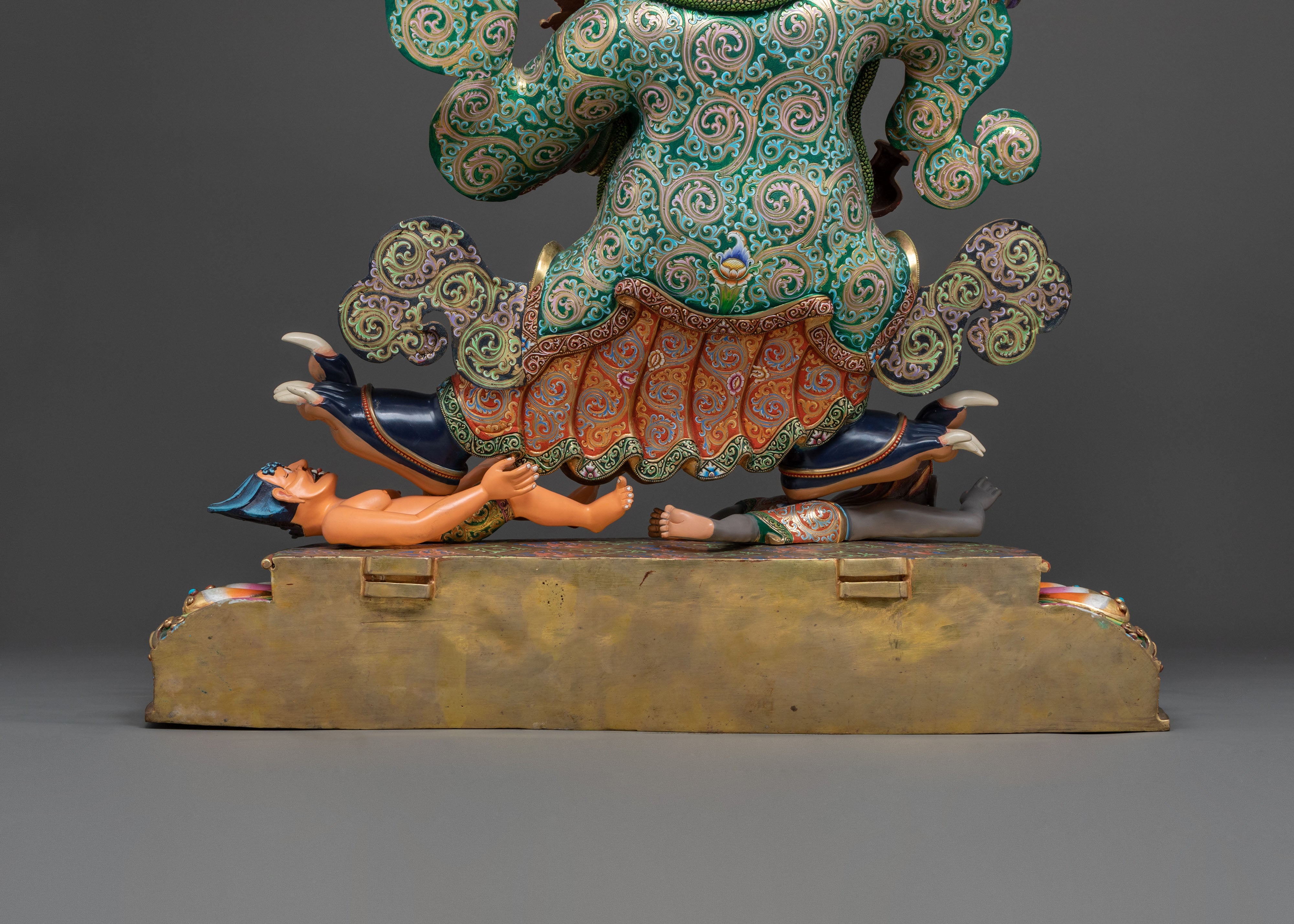Mahakala Bernakchen, 24K Gold Gilded Protector Statue