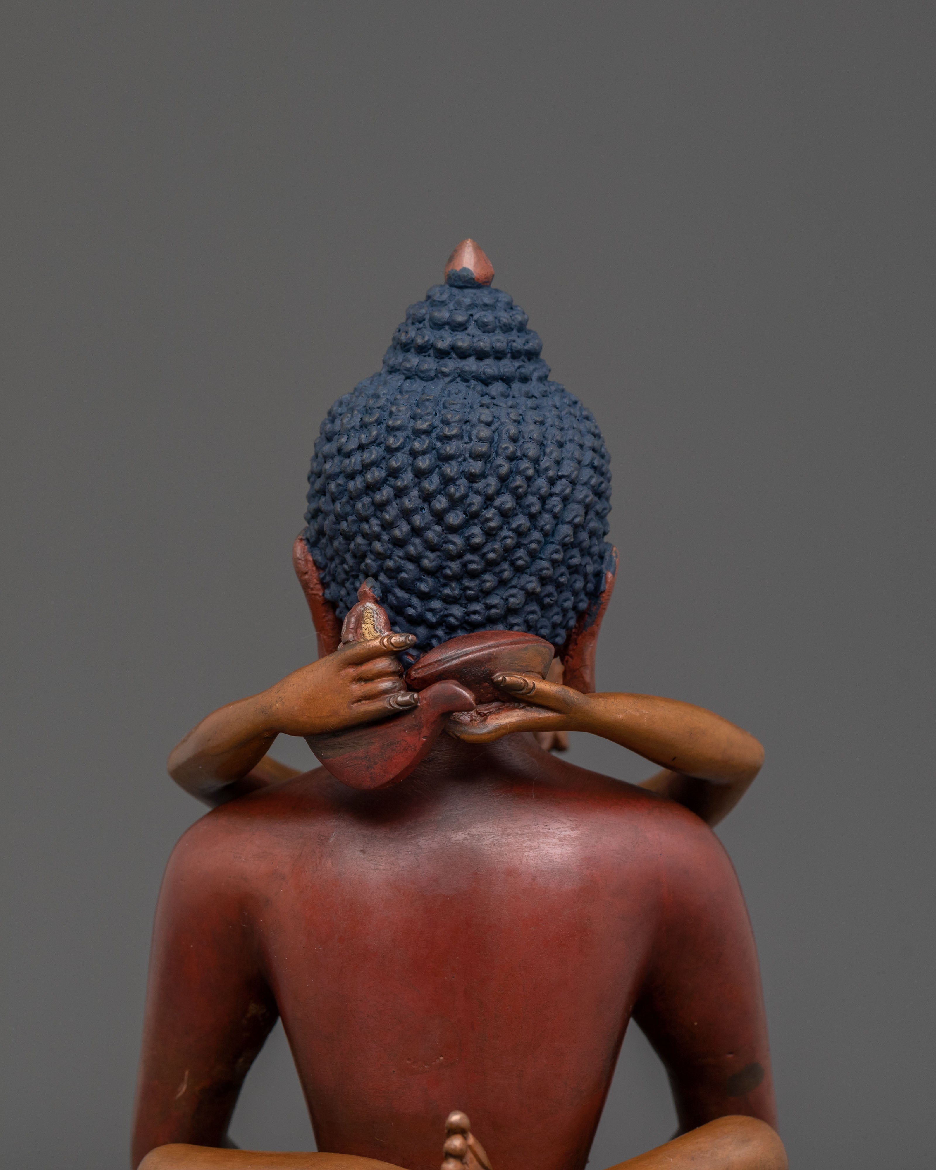 Samantabhadra with Consort Statue | Oxidized Copper Body