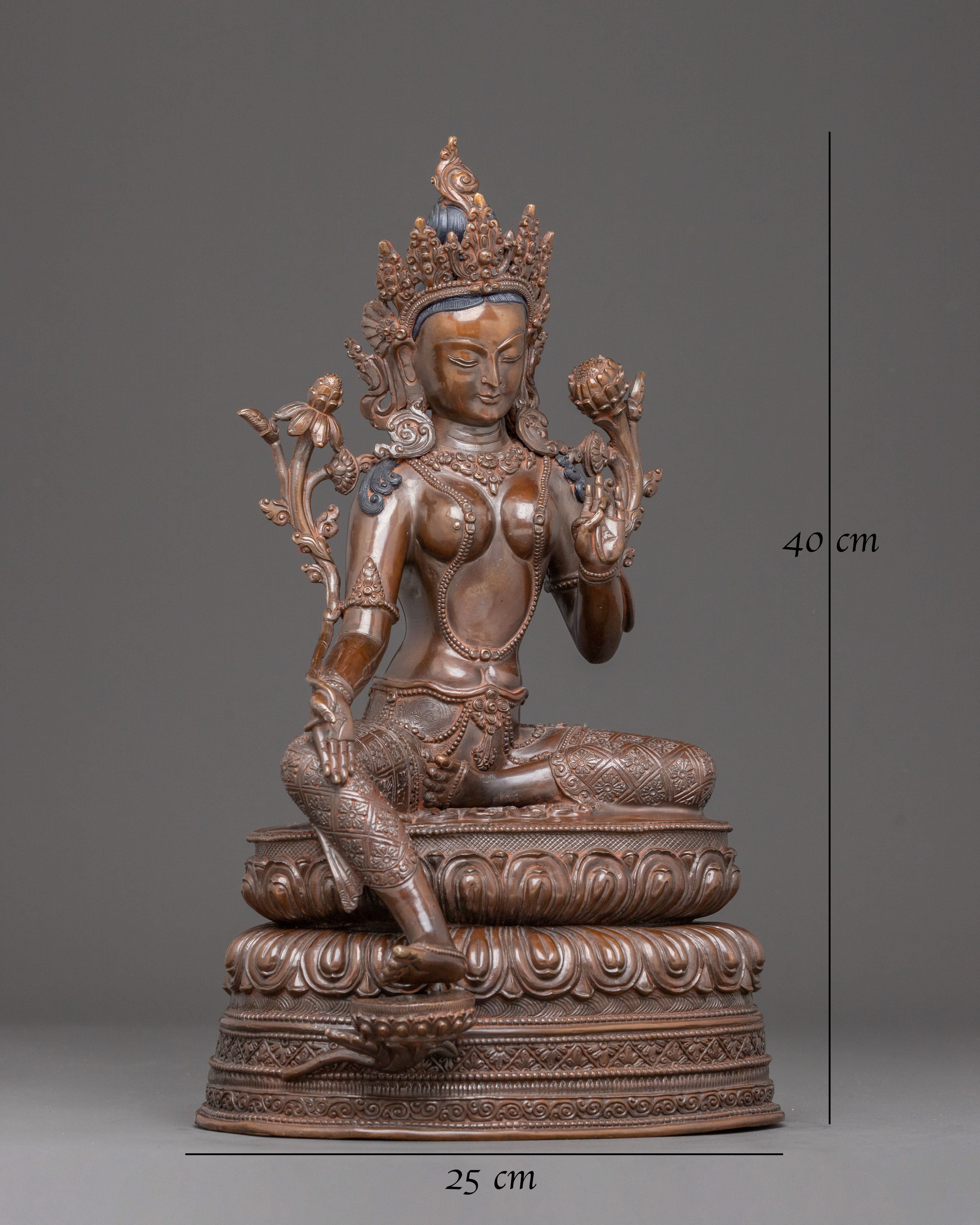 Shyama Tara Golden Statue Of Love And Knowledge | Mother of Liberation