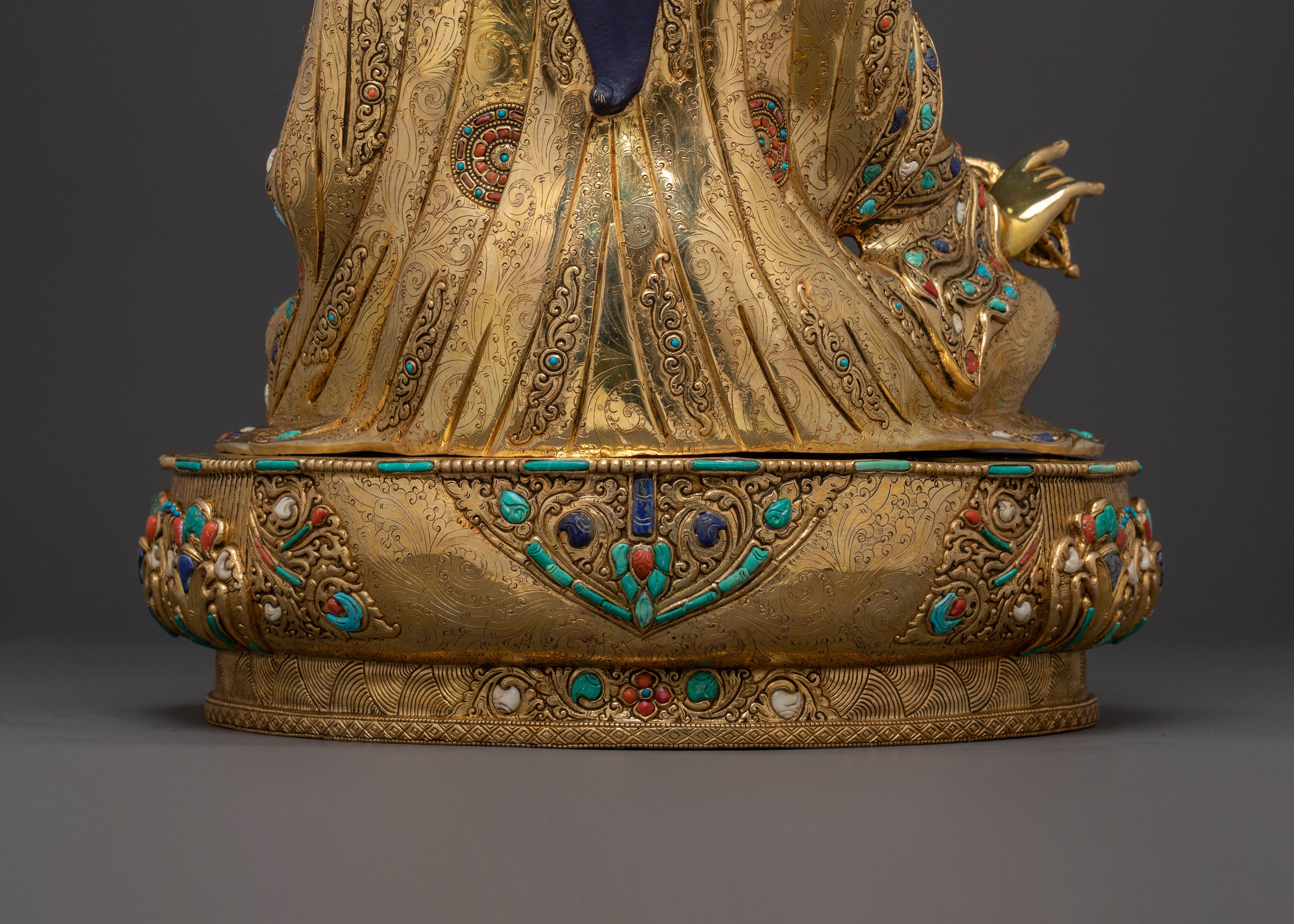 Sacred Enlightened Padmasambhava Guru Statue for Spiritual Altars