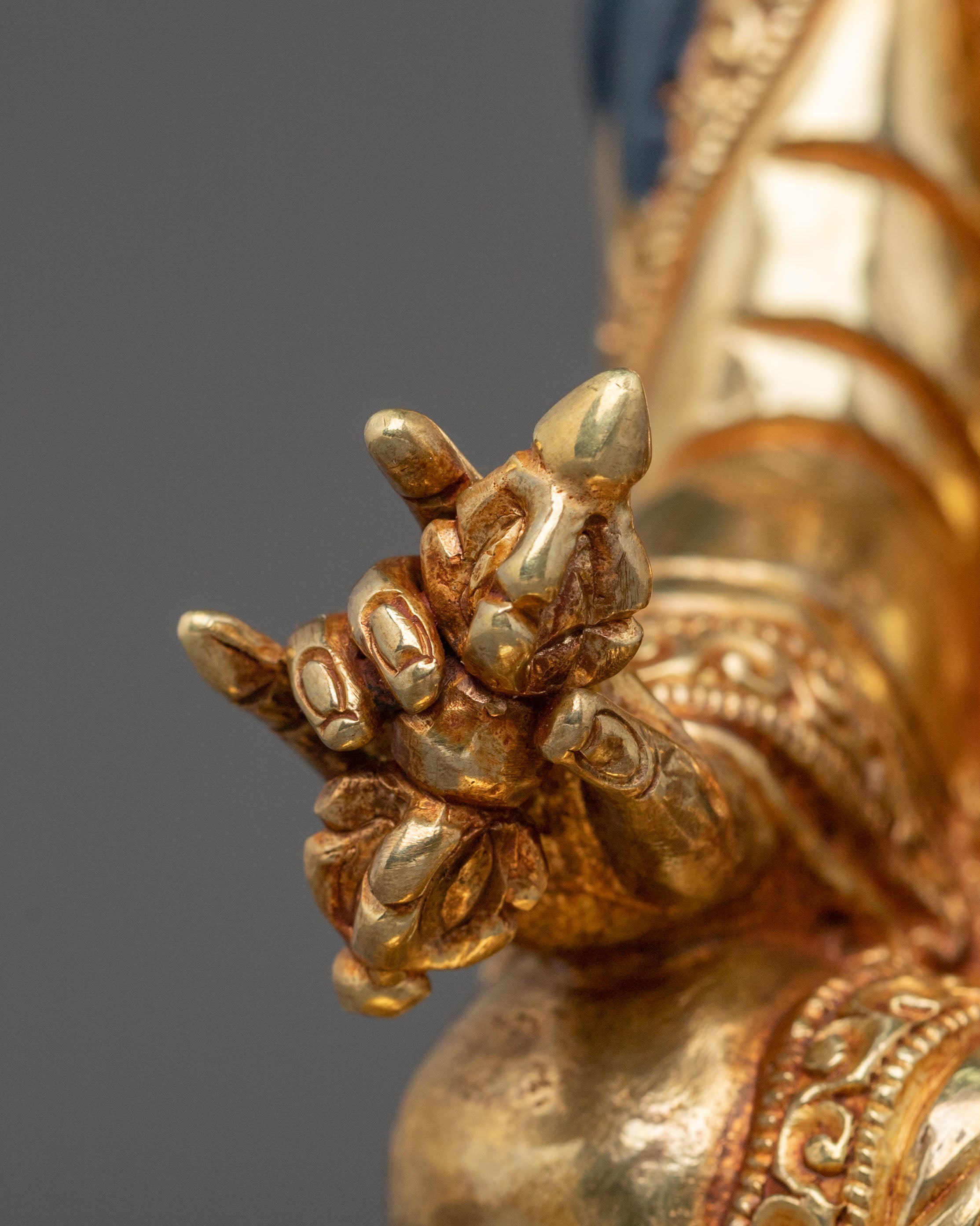 Guru Rinpoche Statue | 24K Gold Gilded Figurine
