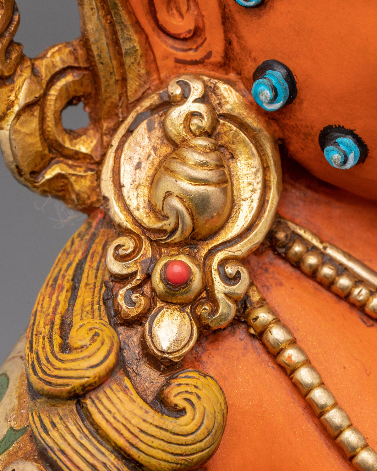 Dzambhala Fire Gold Gilded Sculpture | Wealth God